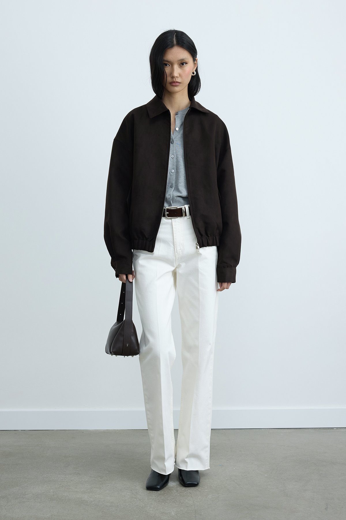 Chiara Suede Bomber Jacket