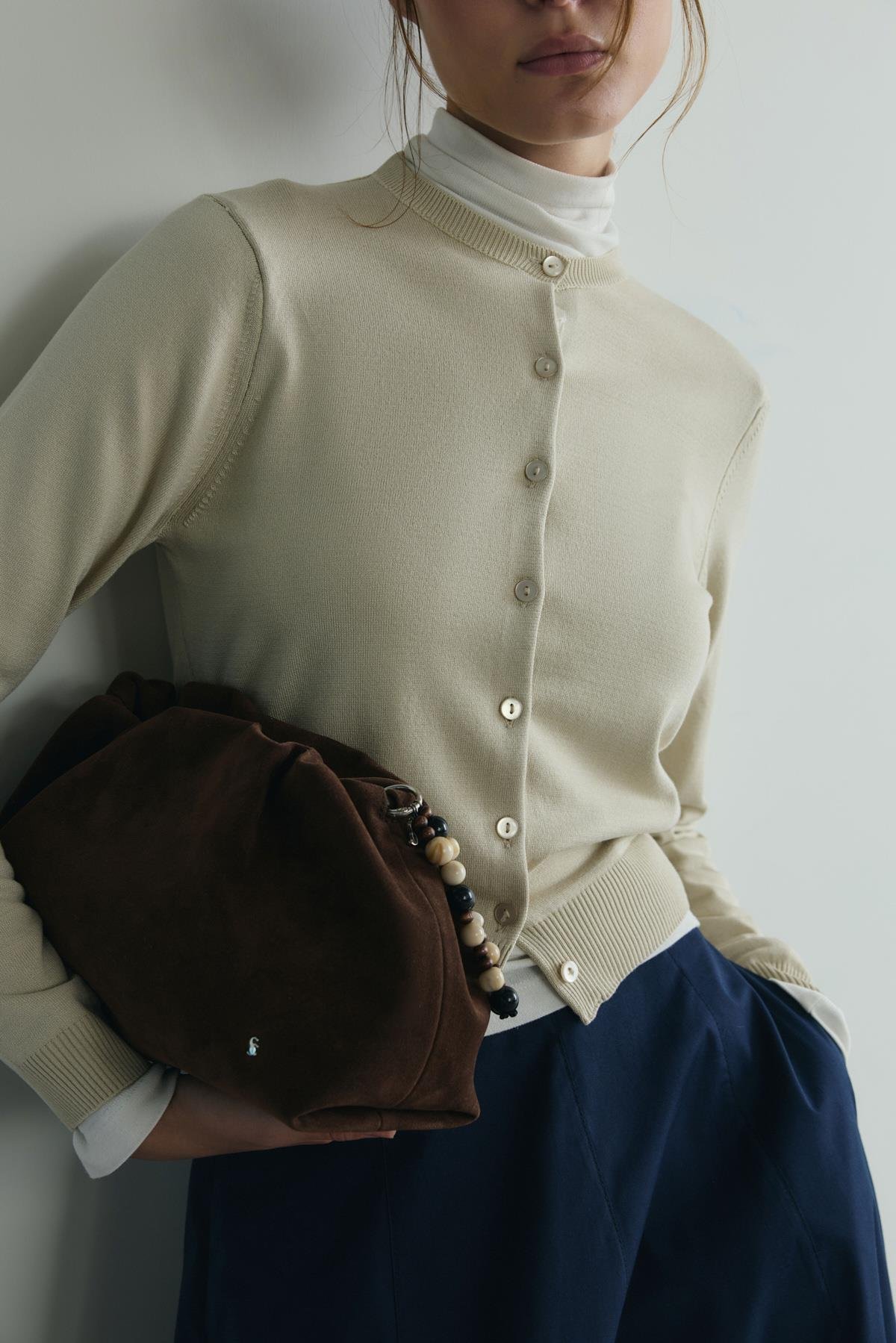 Acı Kahve Cove Büzgülü El Çantası