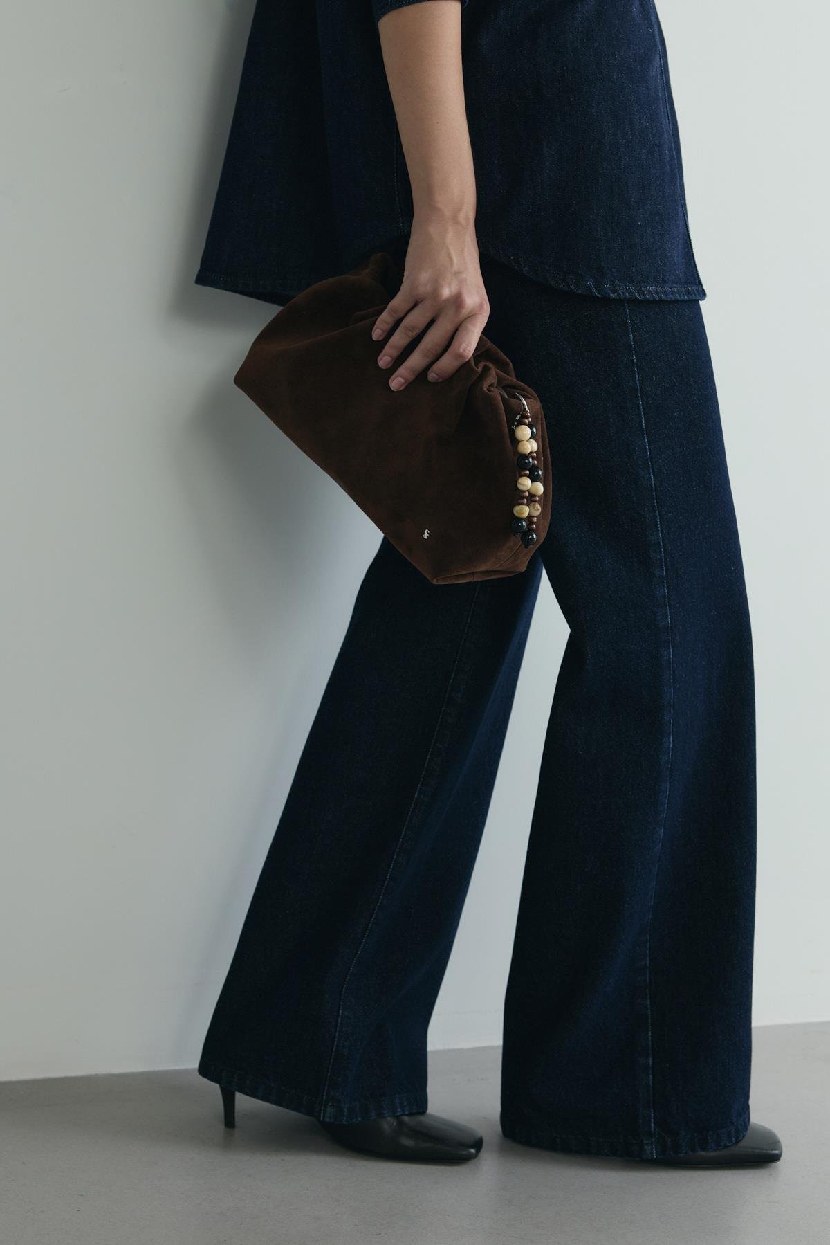 Acı Kahve Cove Büzgülü El Çantası