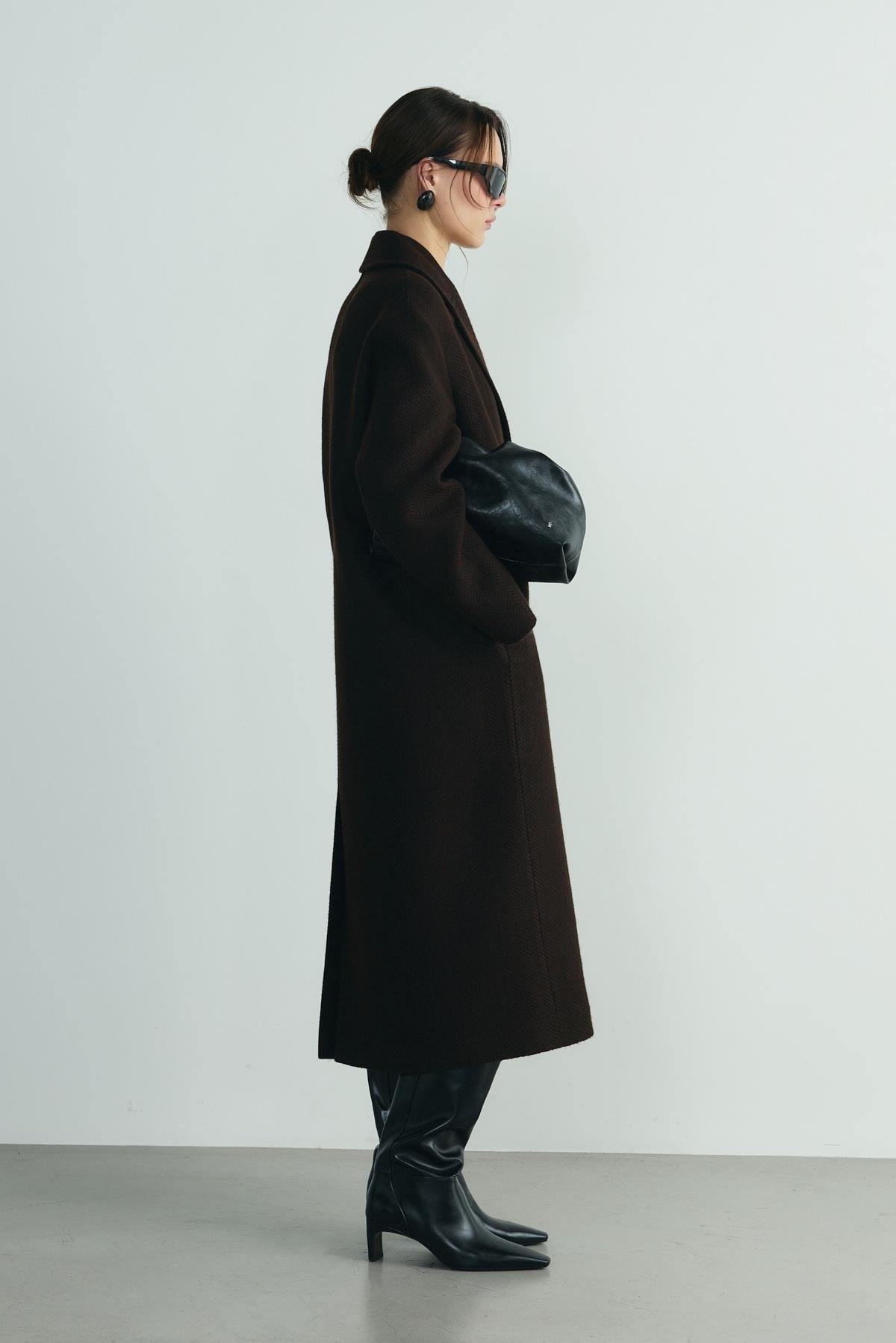 Acı Kahve Dora Uzun Oversize Kaban