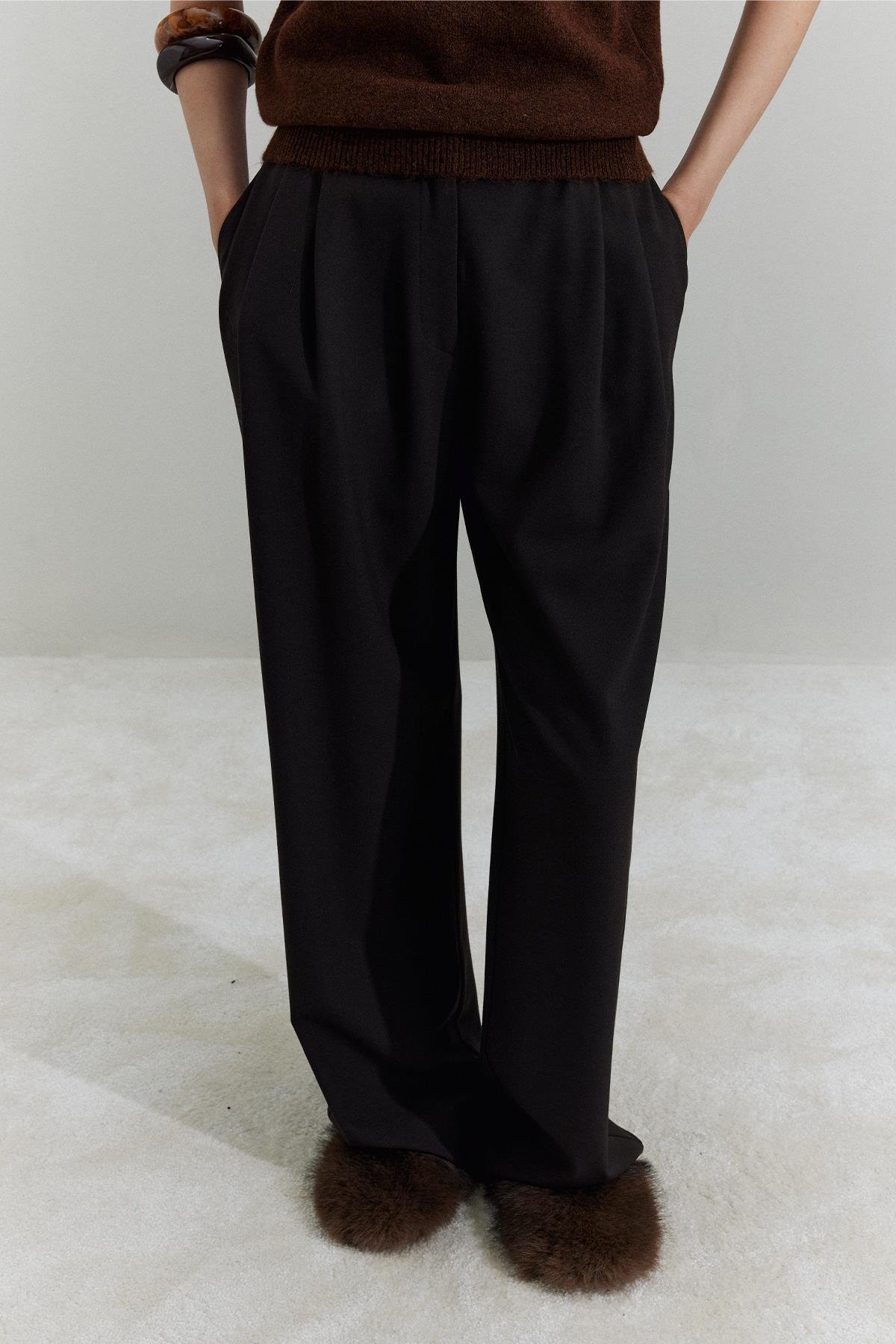 Acı Kahve Janet Bol Paça Pantolon