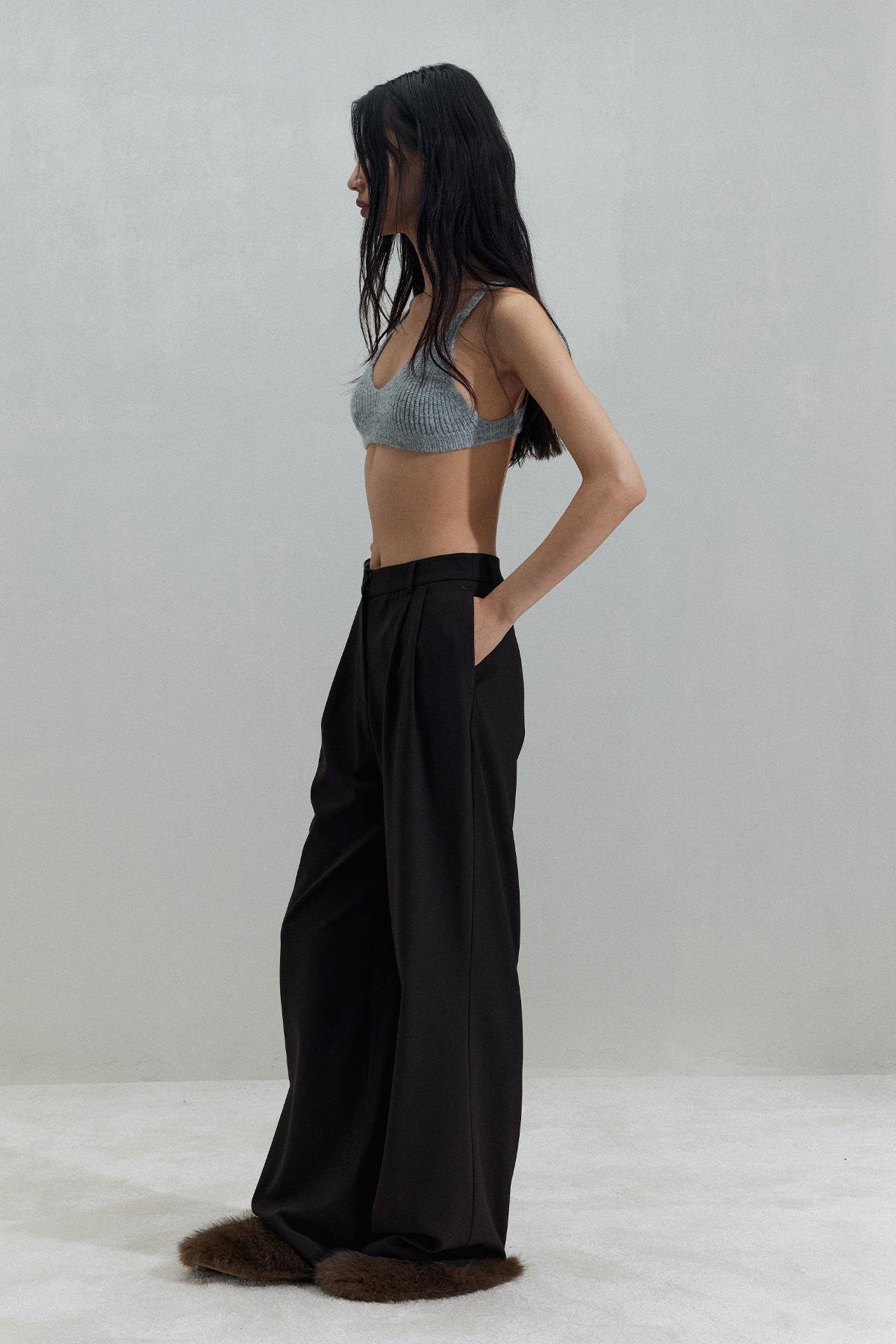 Acı Kahve Janet Bol Paça Pantolon