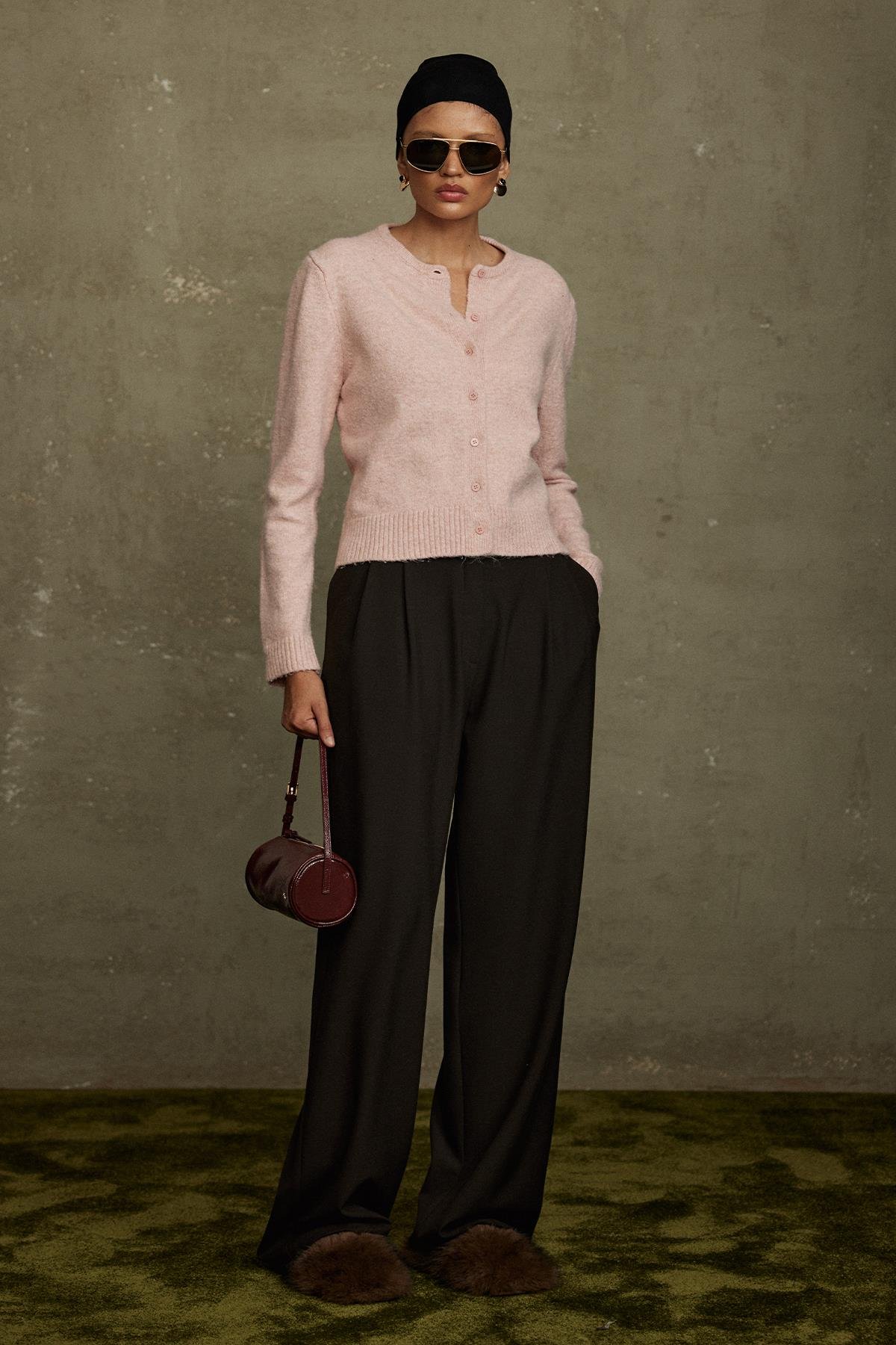 Acı Kahve Janet Bol Paça Pantolon