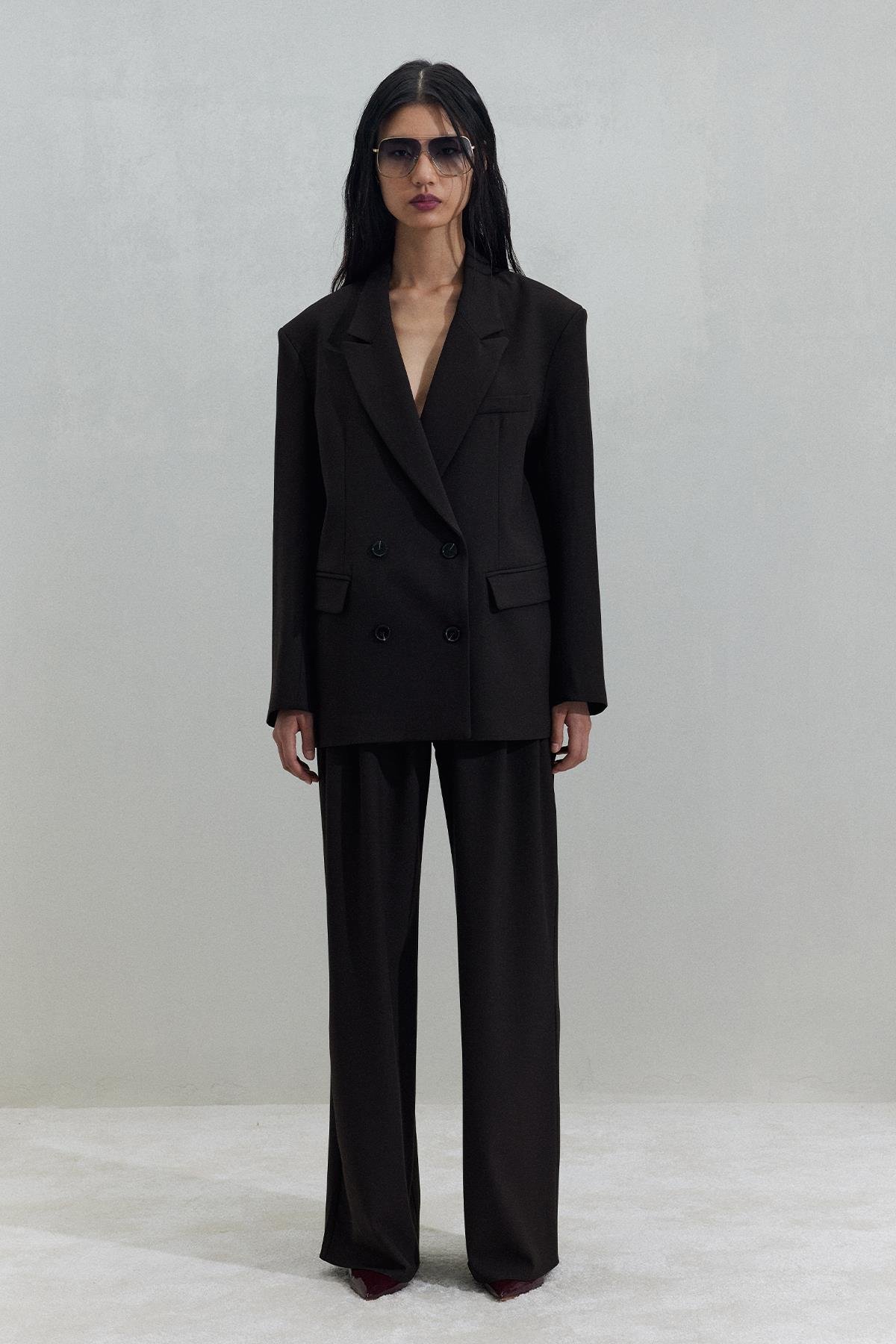 Acı Kahve Janet Kruvaze Blazer Ceket