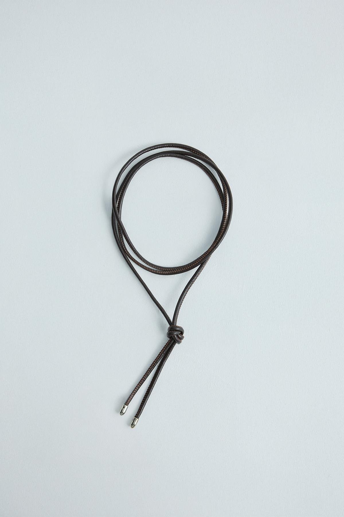 Acı Kahve Lior Deri İp Kemer