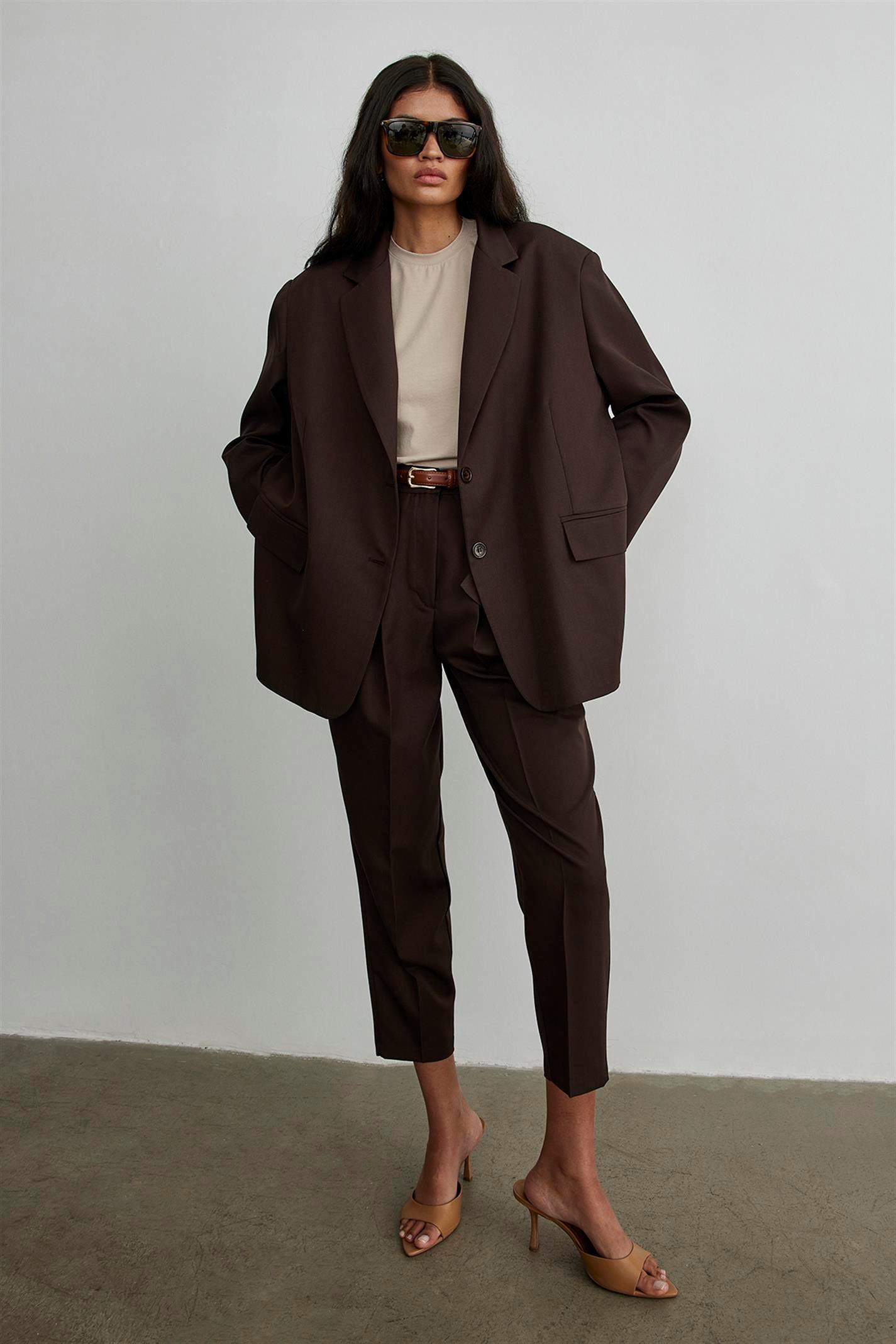 Bitter Brown Masculine Blazer Jacket