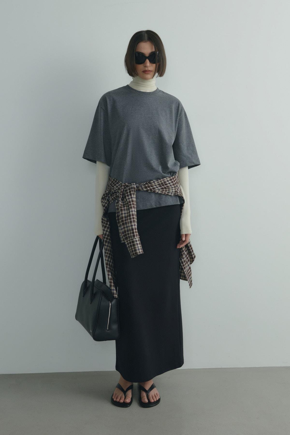 Antrasit Nox Oversize Tişört