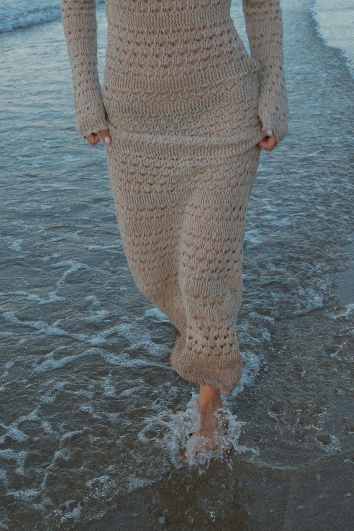 Bej Claire Ajurlu Elbise