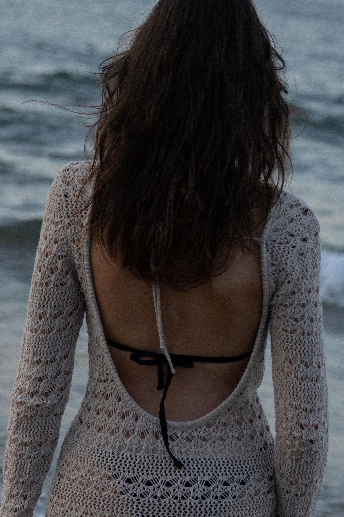 Bej Claire Ajurlu Elbise