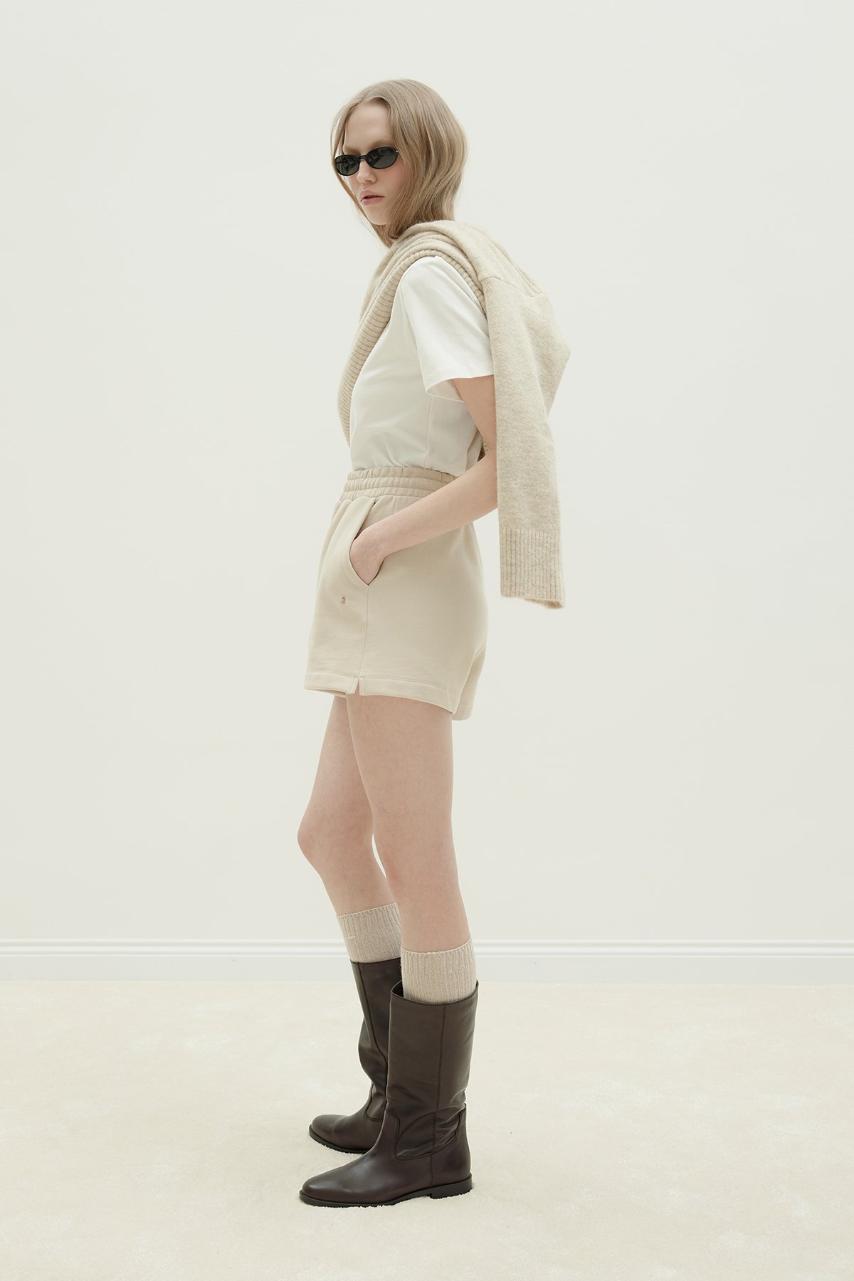 Bej Ena Pamuklu Şort