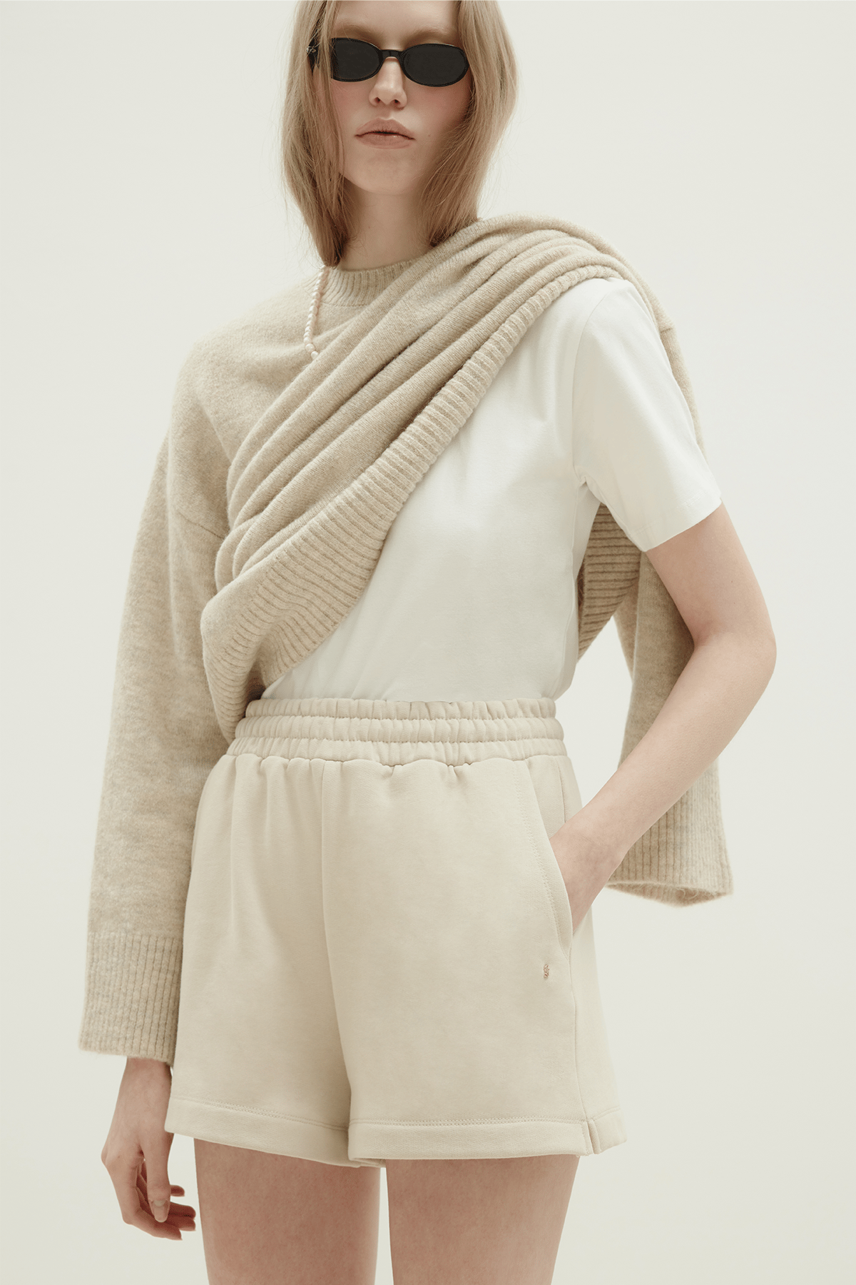 Bej Ena Pamuklu Şort