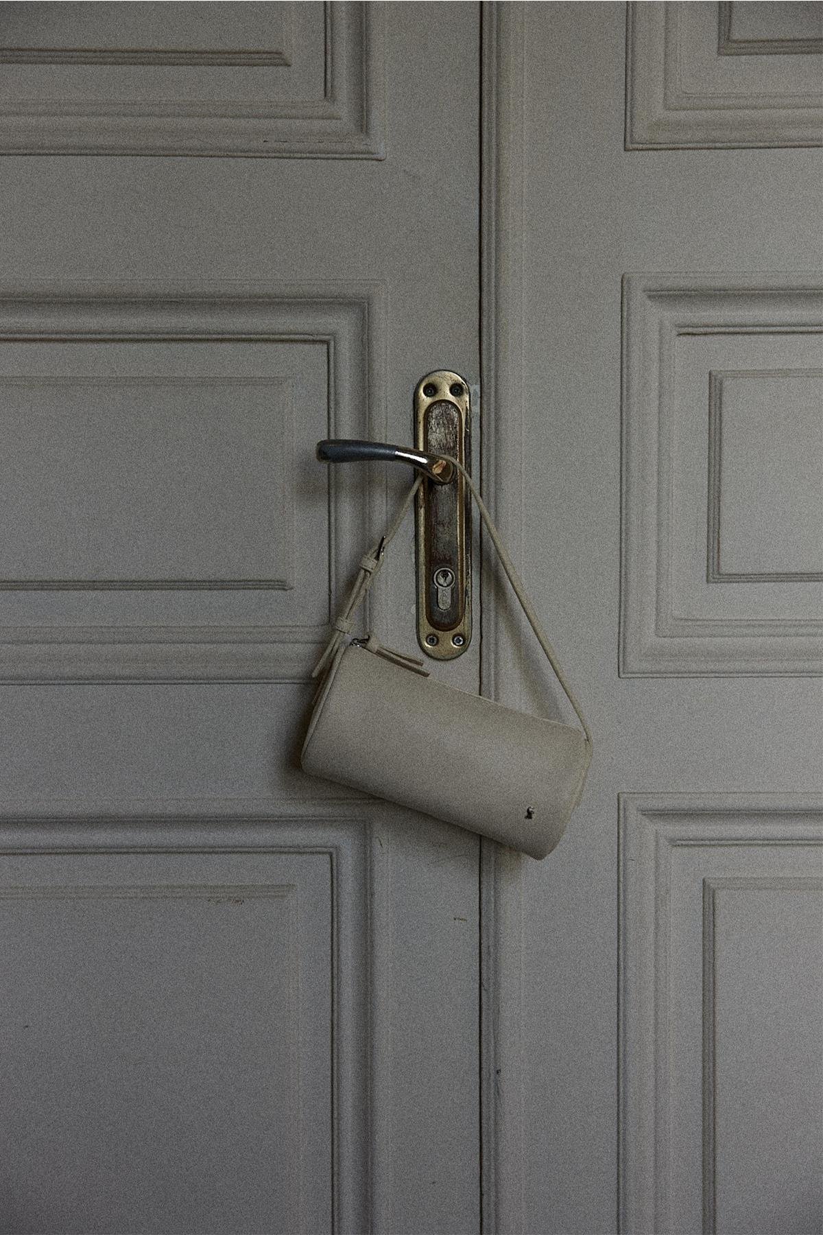 Beige Lal Baguette Bag