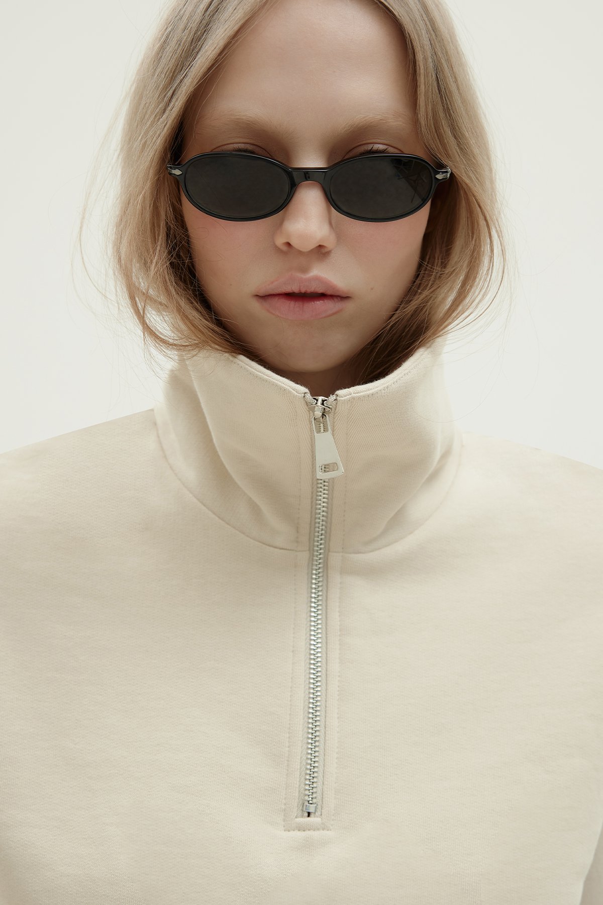 Bej Roux Fermuarlı Yelek