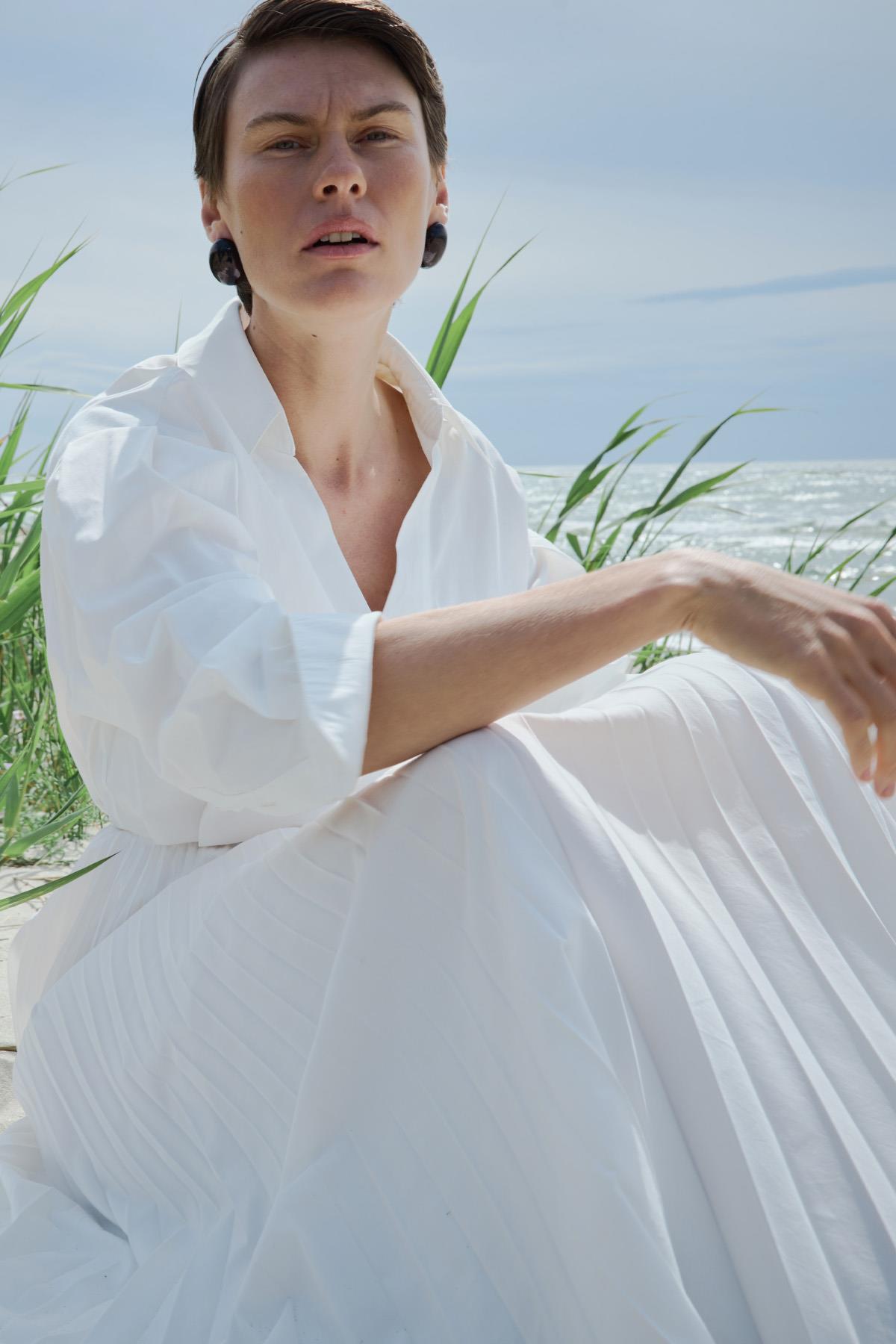 Beyaz Celia Anvelop Elbise