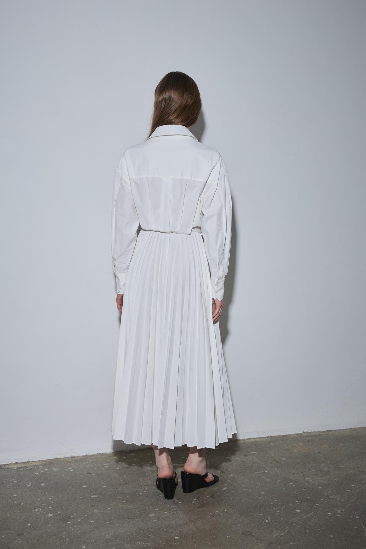 Beyaz Celia Anvelop Elbise