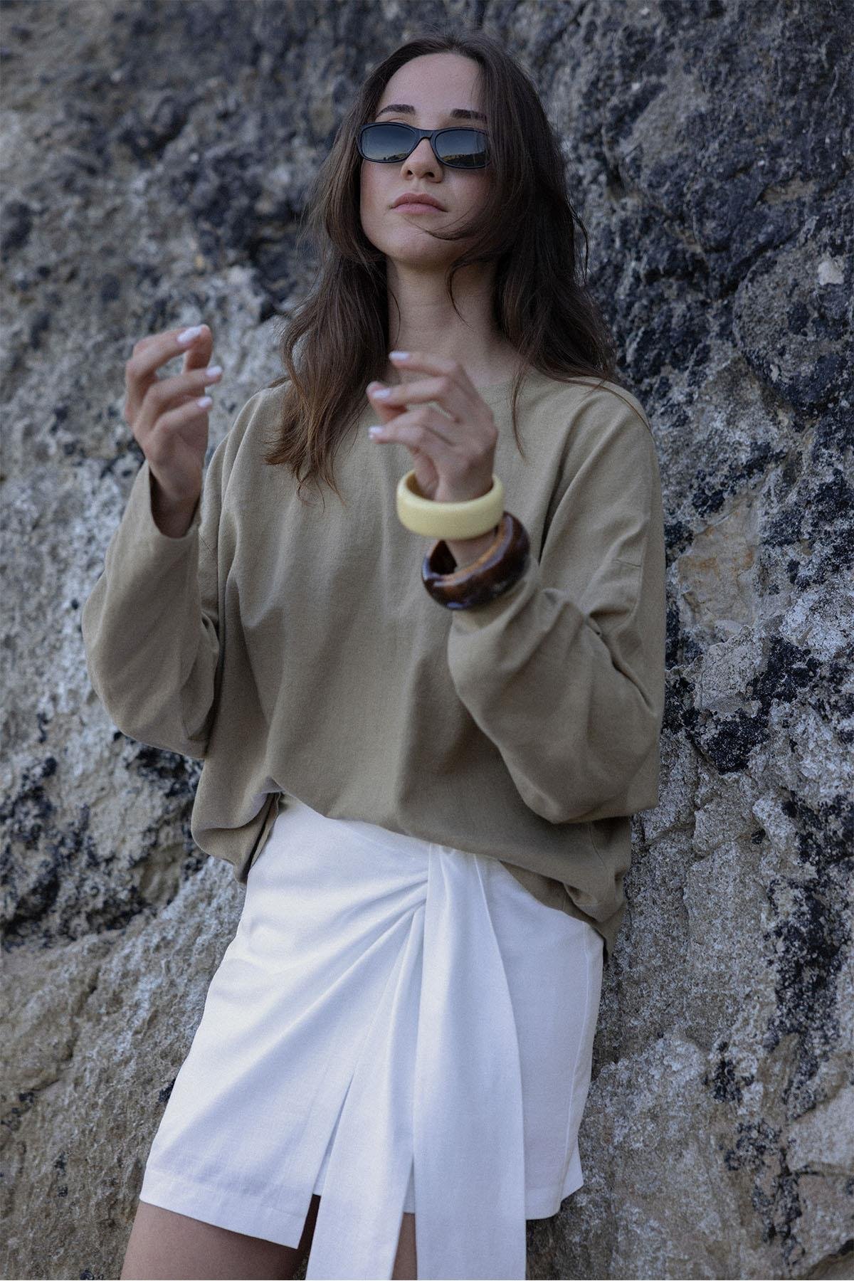 Mara Linen Wrap Skirt