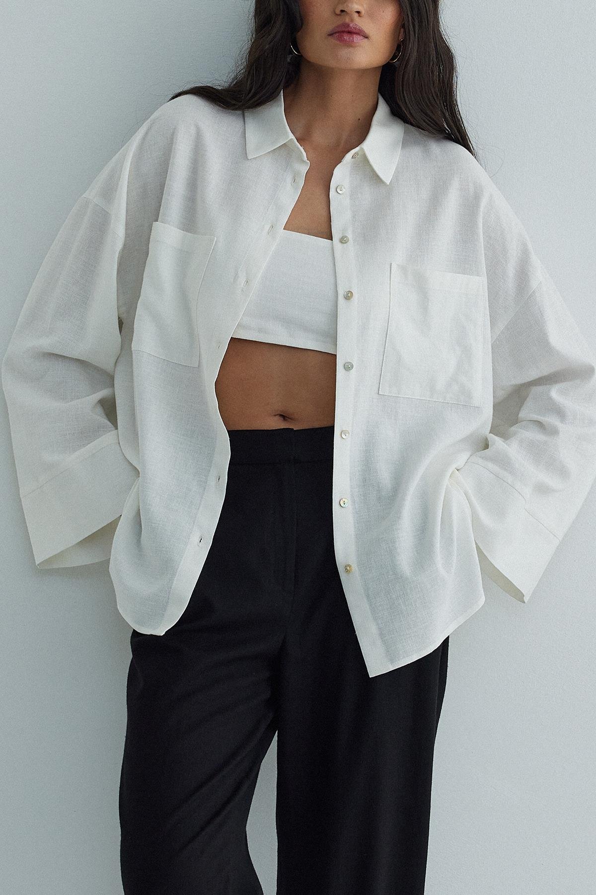 Milos Linen Kimono Shirt