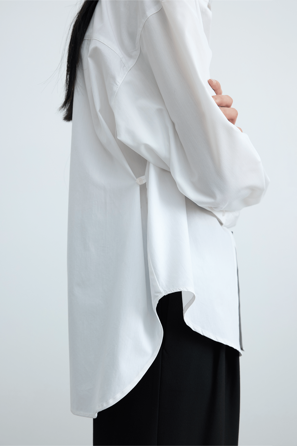 Beyaz Paper Oversize Gömlek