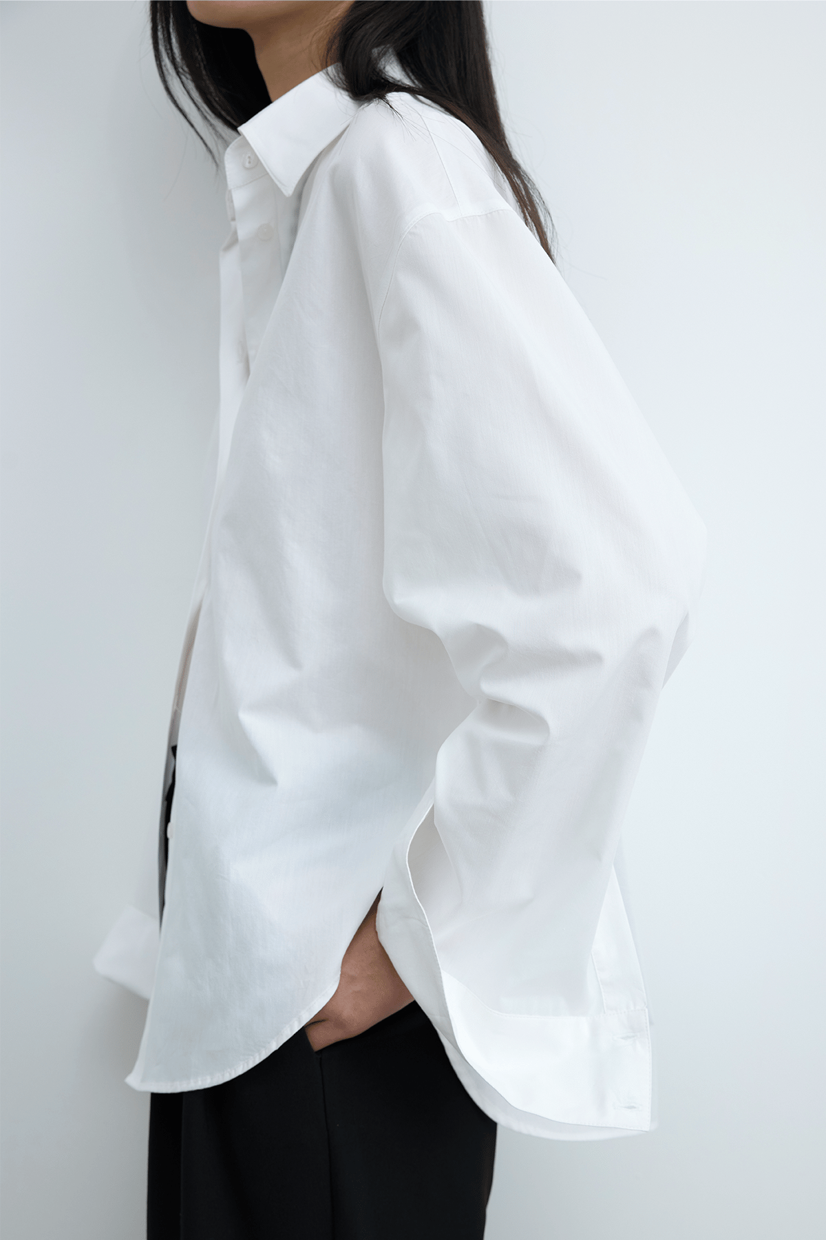 Beyaz Paper Oversize Gömlek