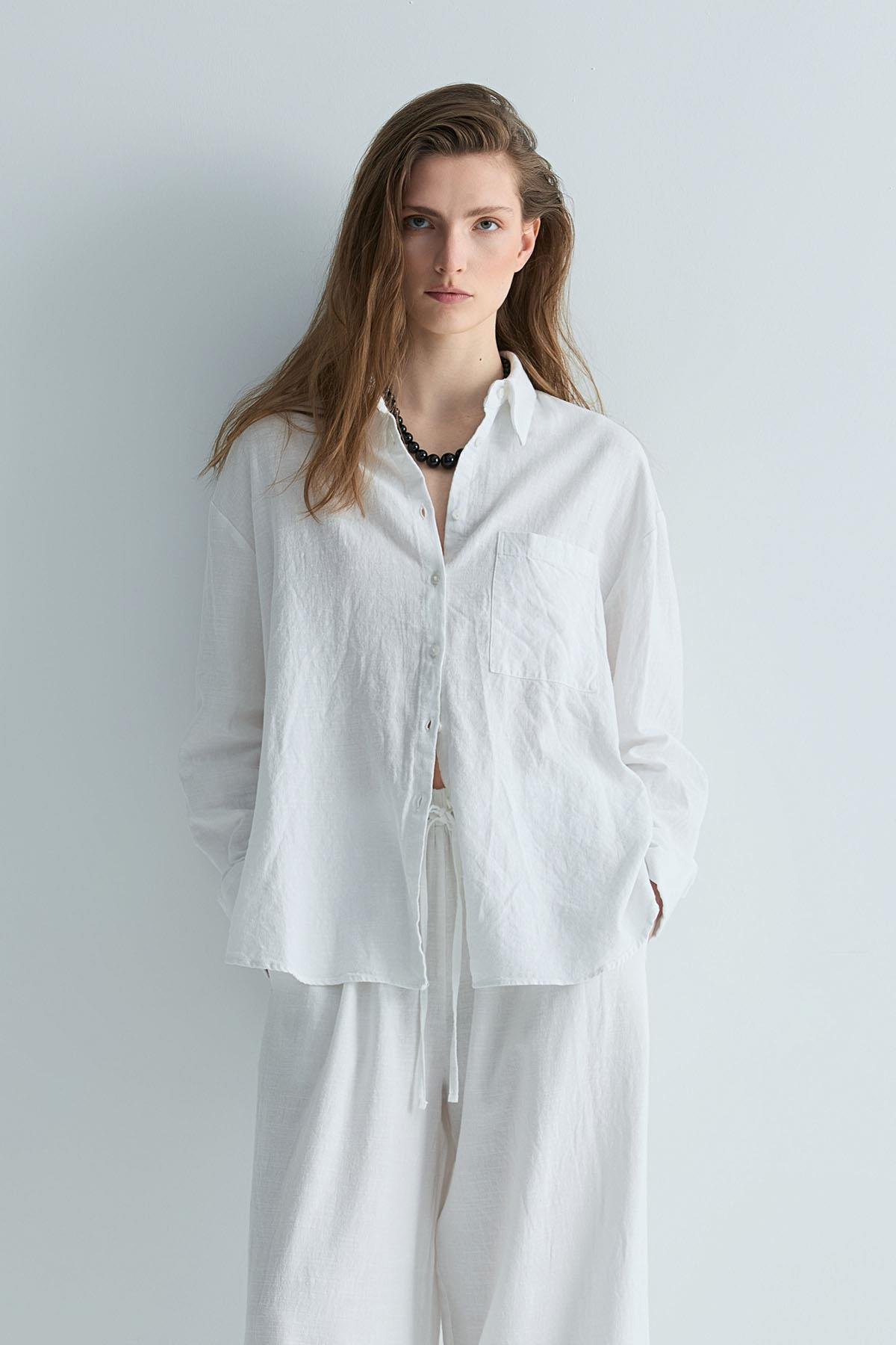 Serin Oversized Linen Shirt