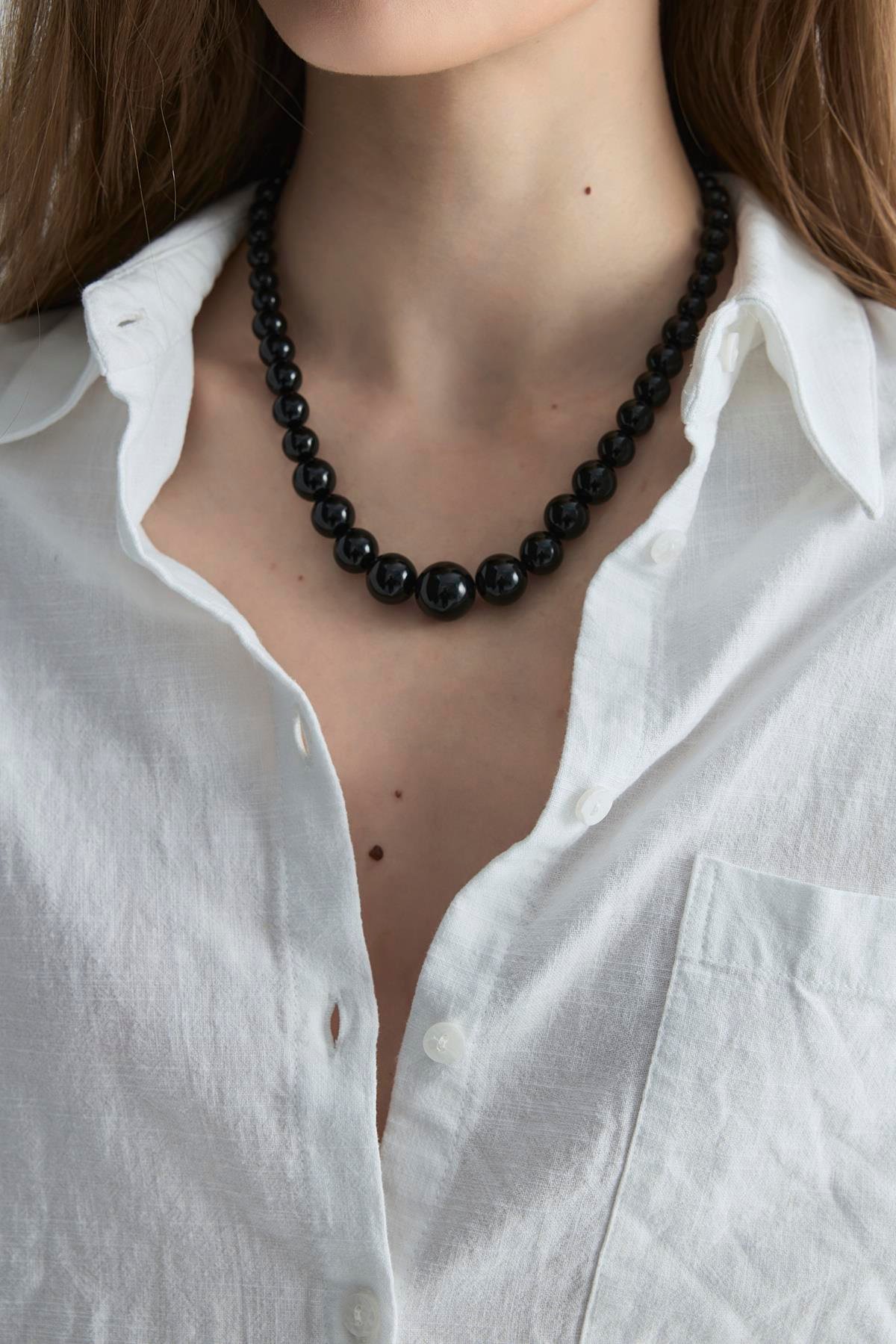 Beyaz Serin Oversize Keten Gömlek