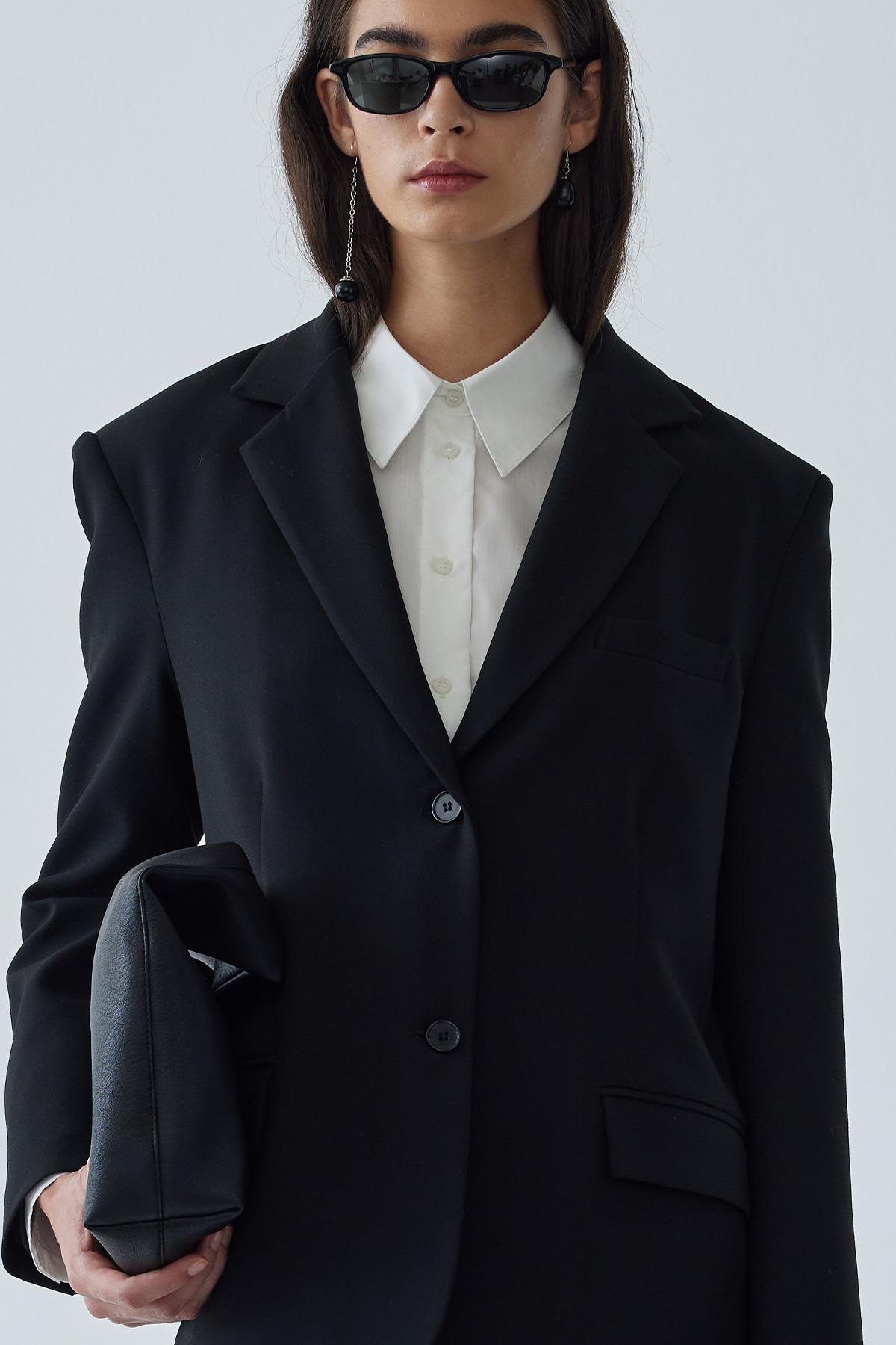 Beyaz Sortie Kısa Oversize Gömlek