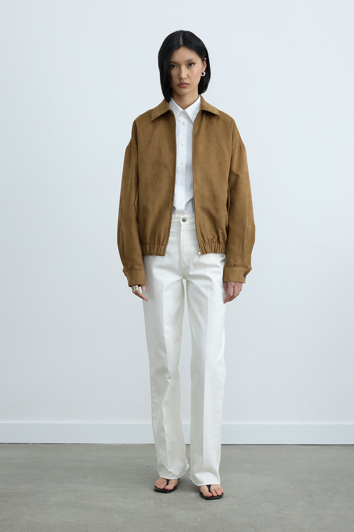 Chiara Suede Bomber Jacket