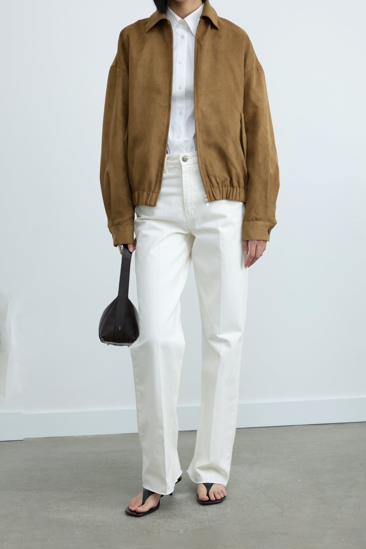 Chiara Suede Bomber Jacket