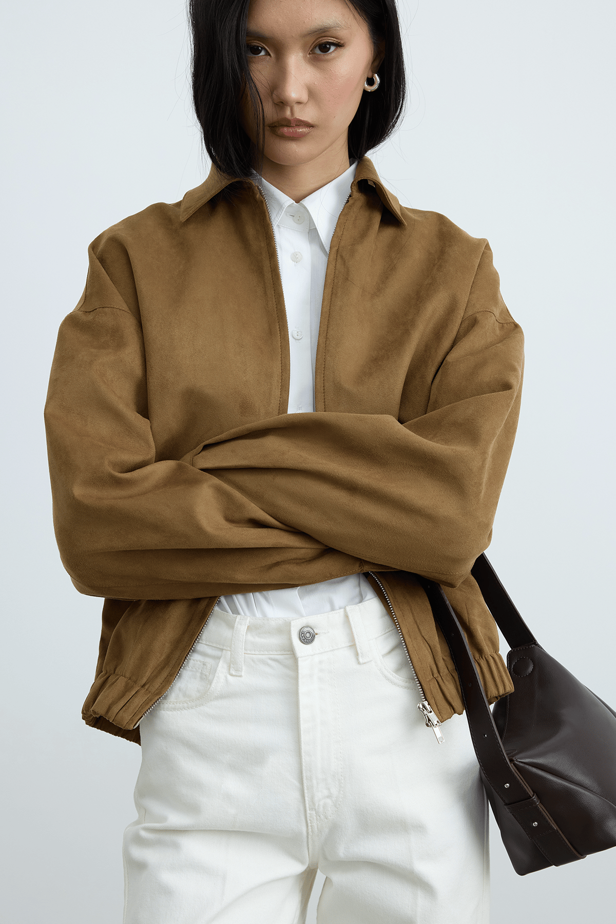 Chiara Suede Bomber Jacket