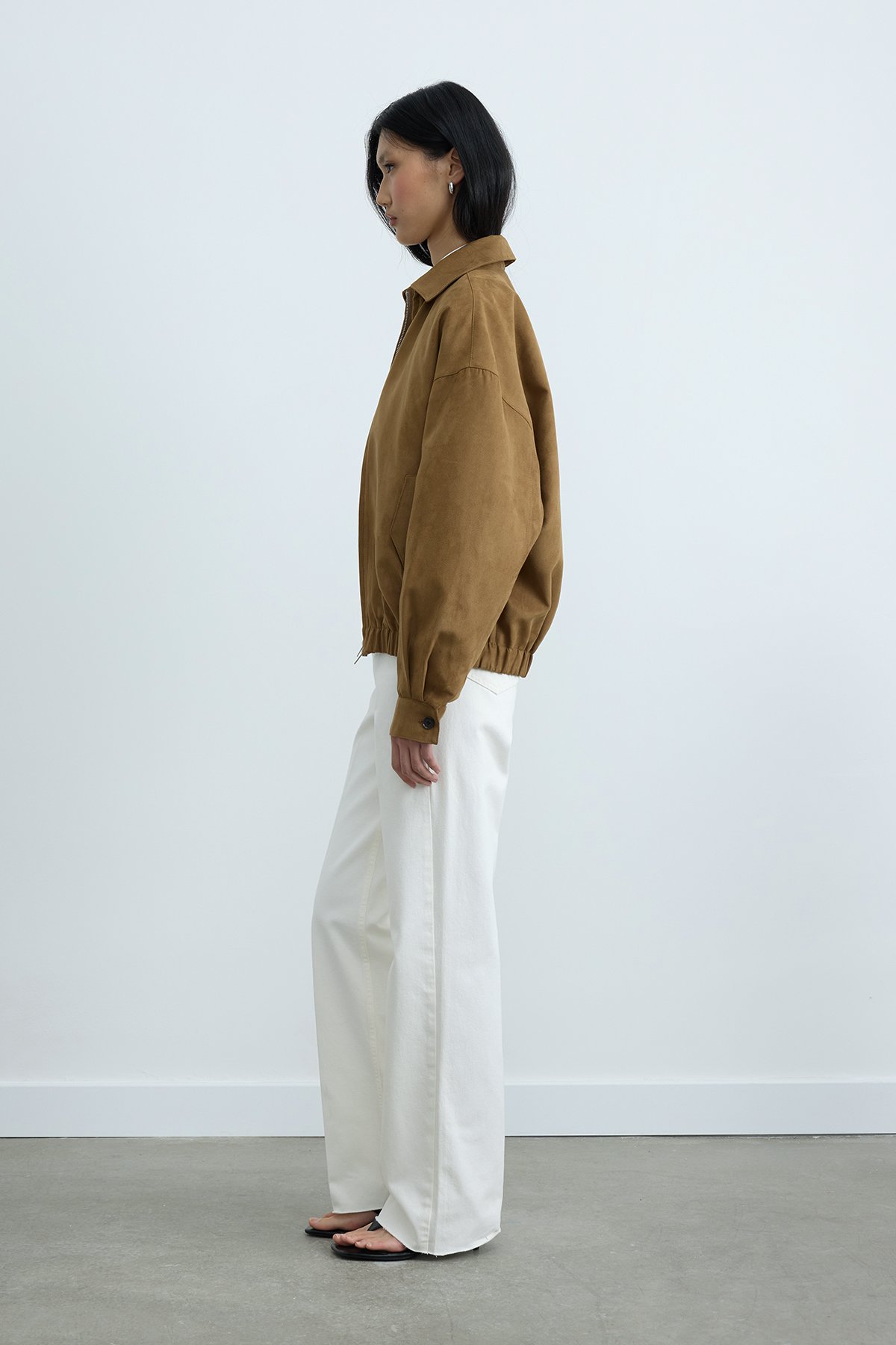 Chiara Suede Bomber Jacket