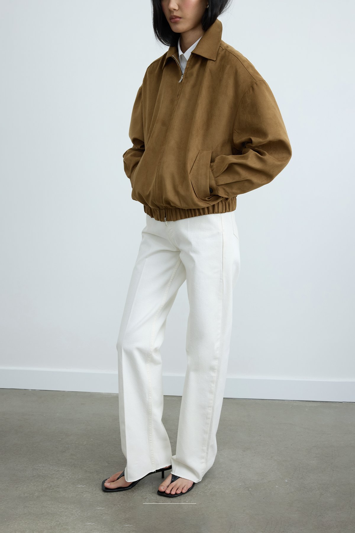 Chiara Suede Bomber Jacket