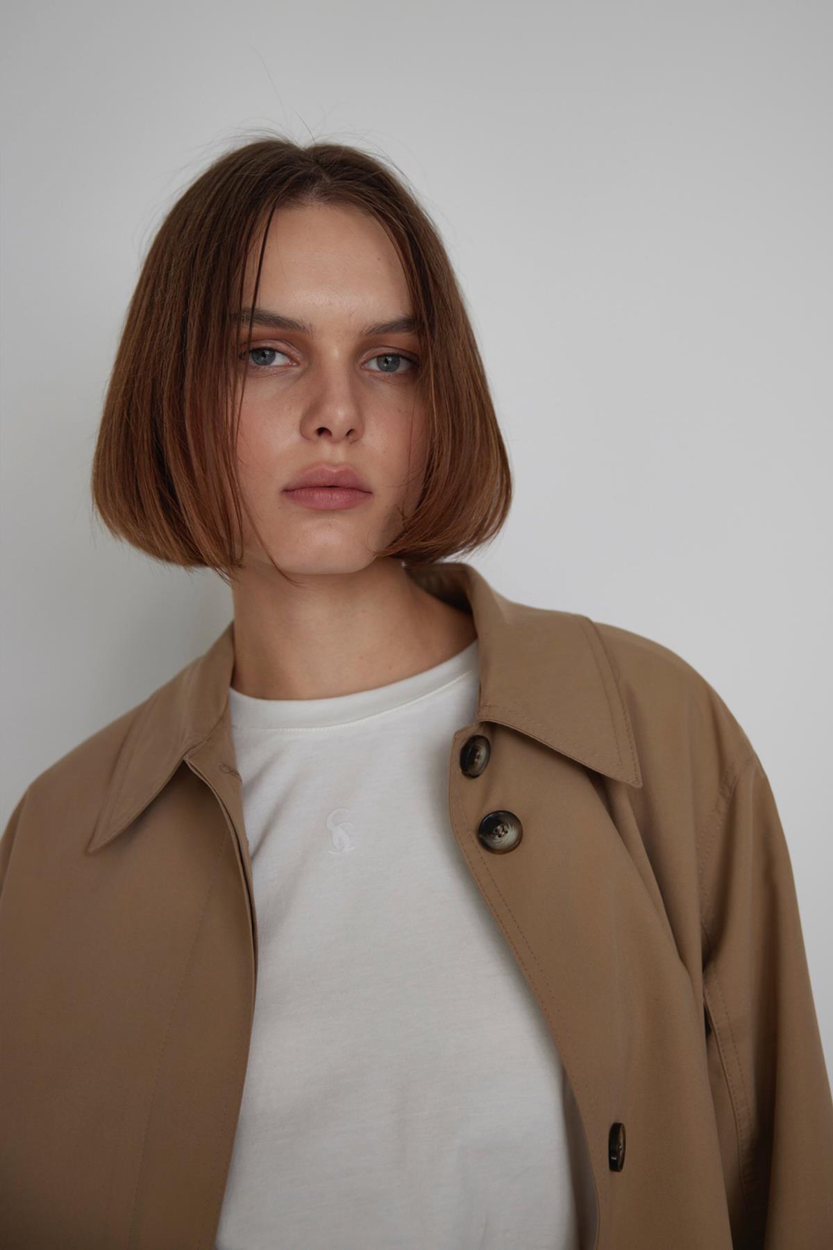 Camel Grace Pamuklu Trençkot