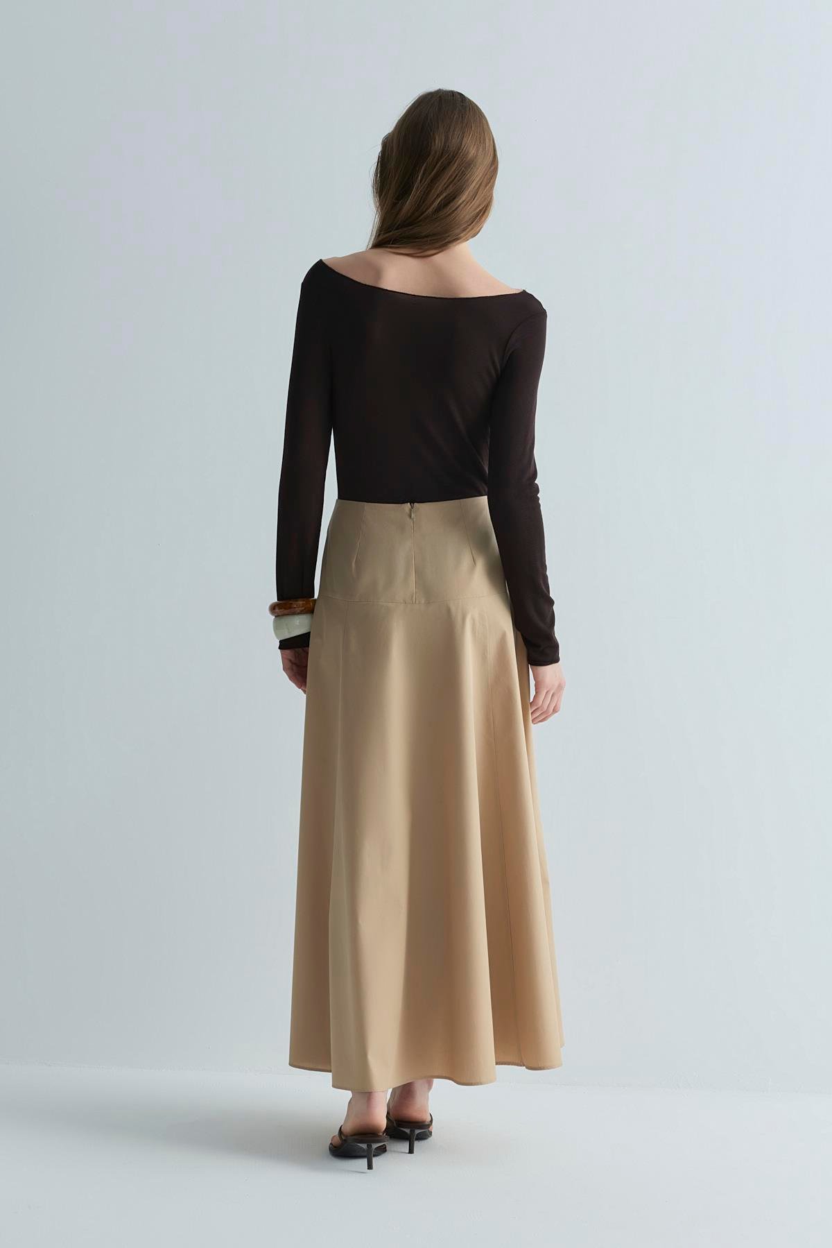 Camel Isola Korsajlı Etek