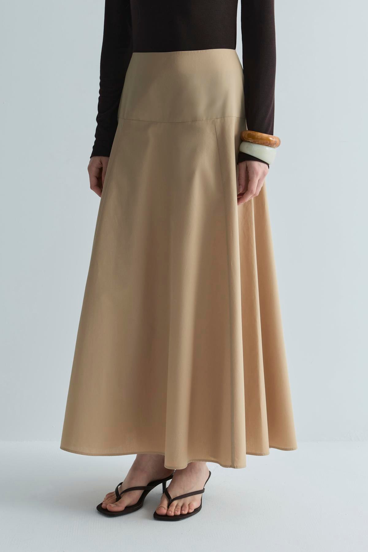 Camel Isola Korsajlı Etek