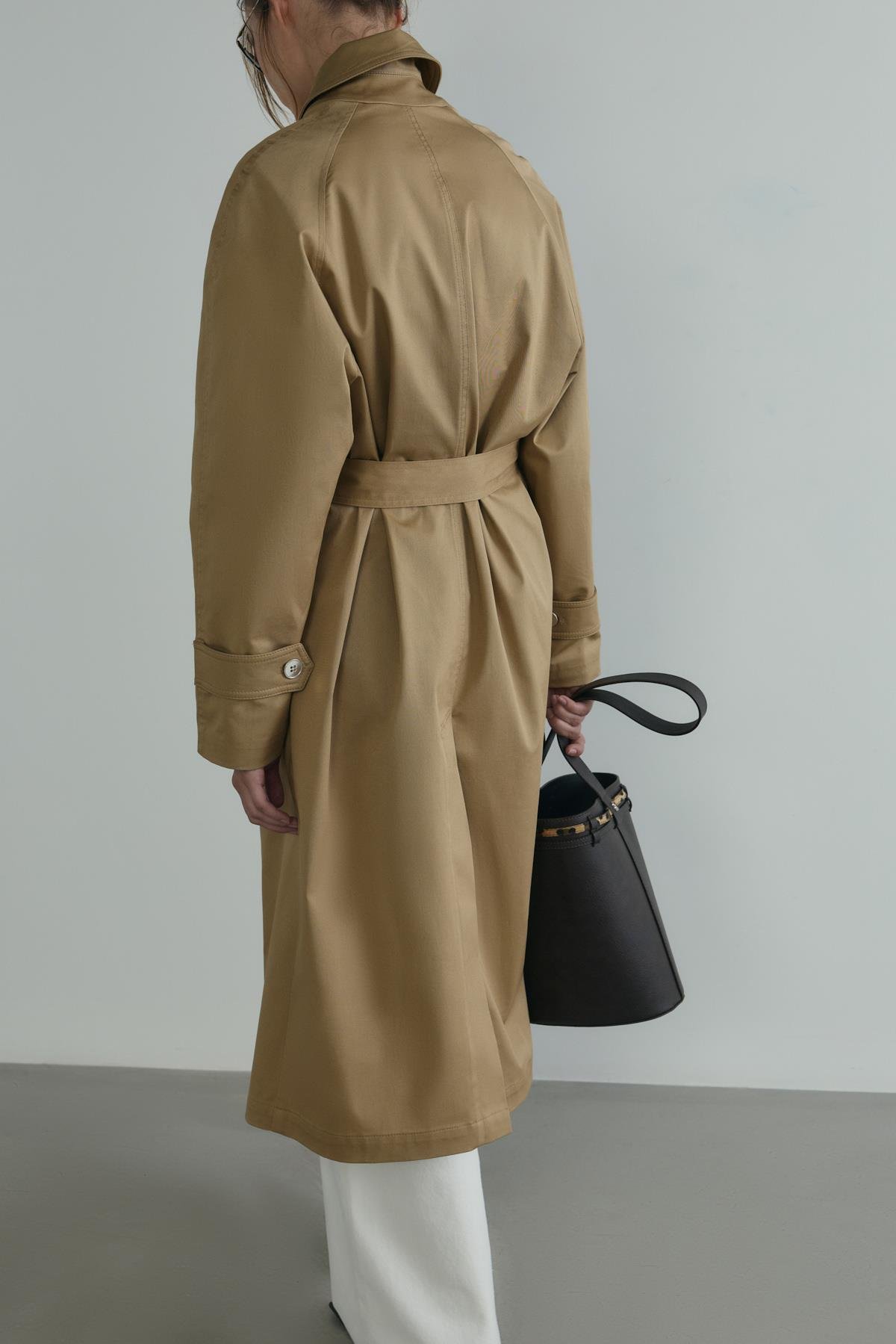 Camel Rue Gömlek Yaka Trençkot