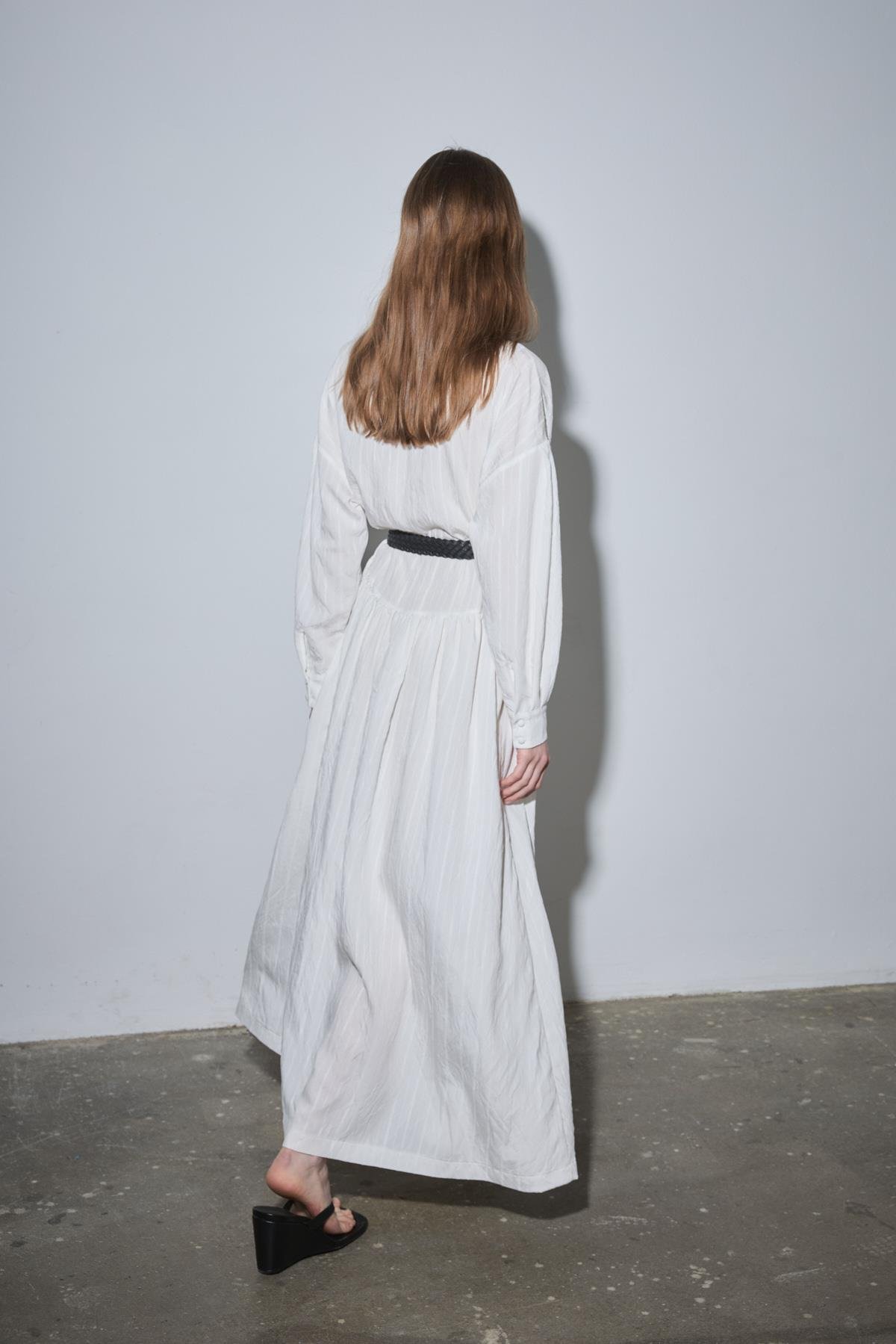 Ekru Anette Gömlek Elbise