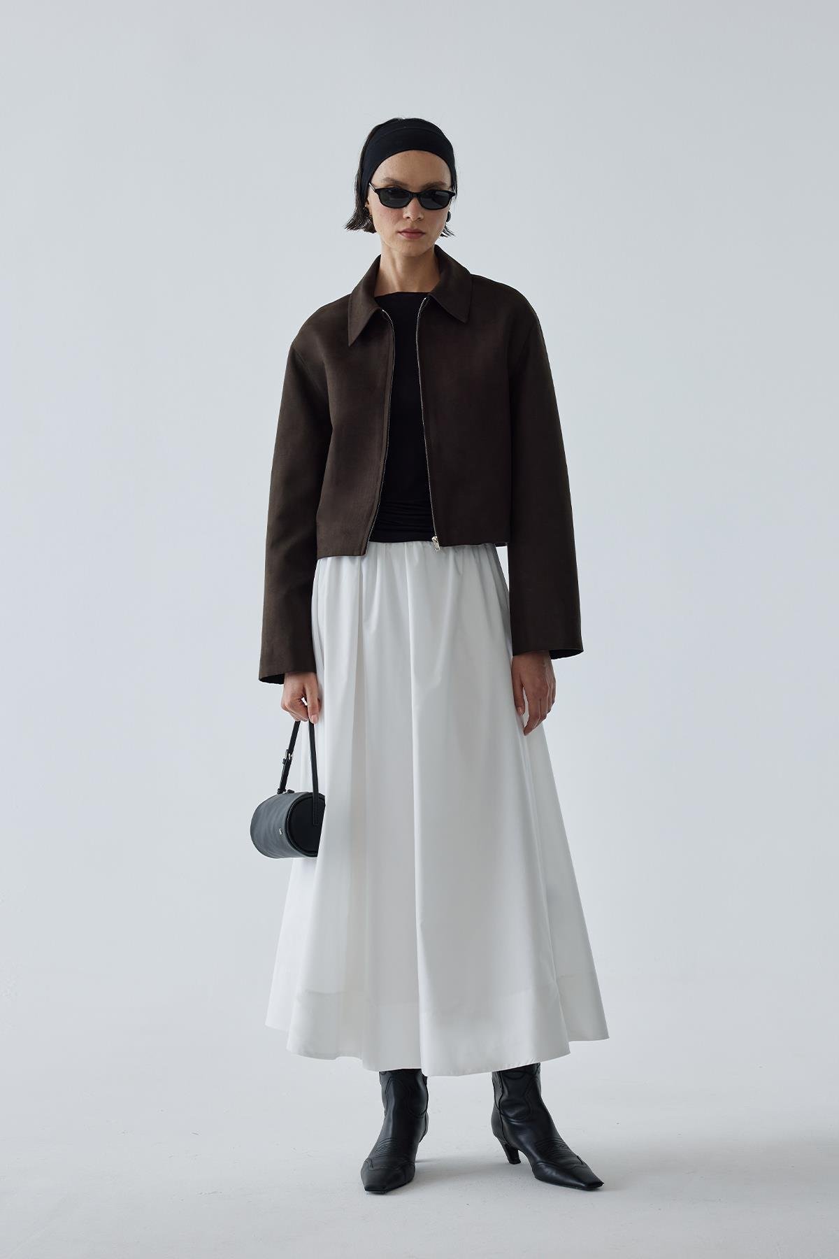 Day Poplin Flared Skirt