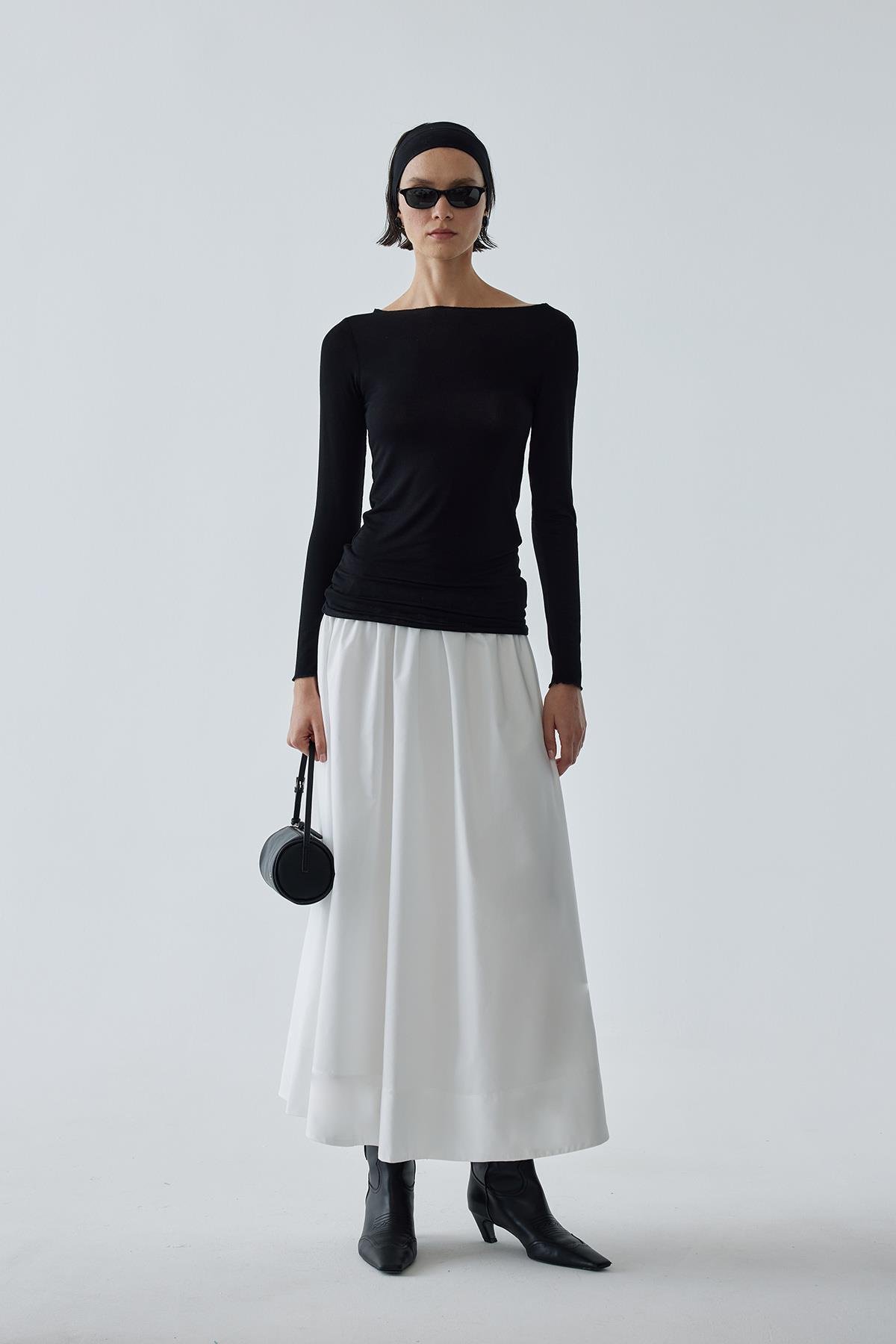 Day Poplin Flared Skirt