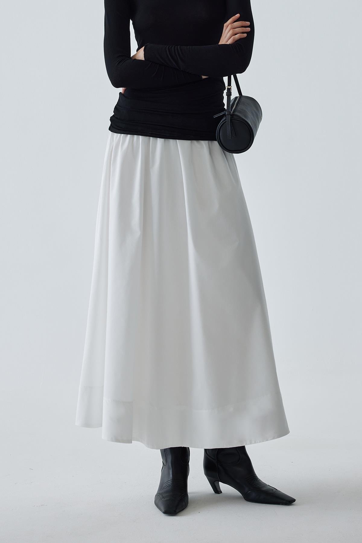 Day Poplin Flared Skirt