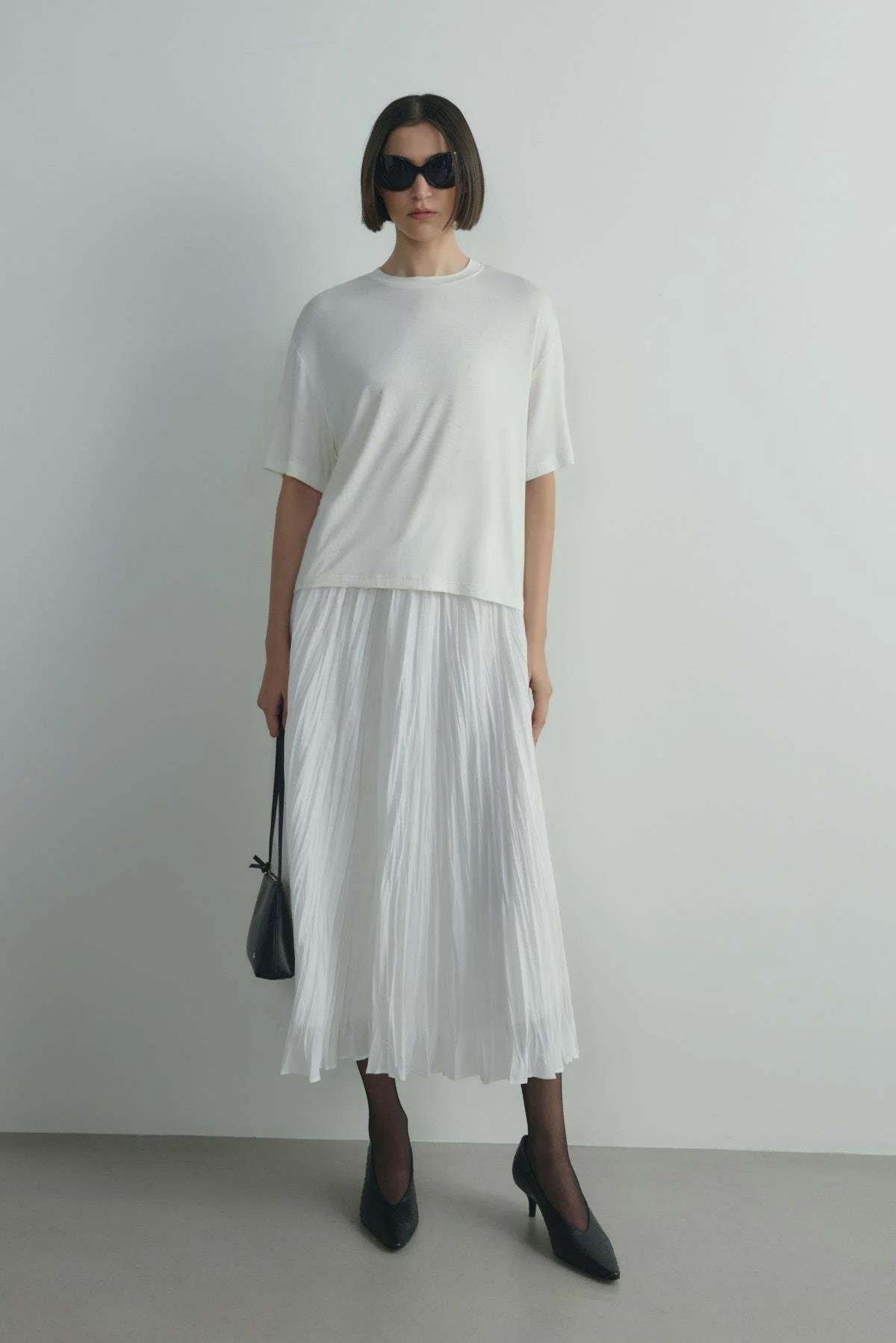 Ekru Donette Piliseli Etek