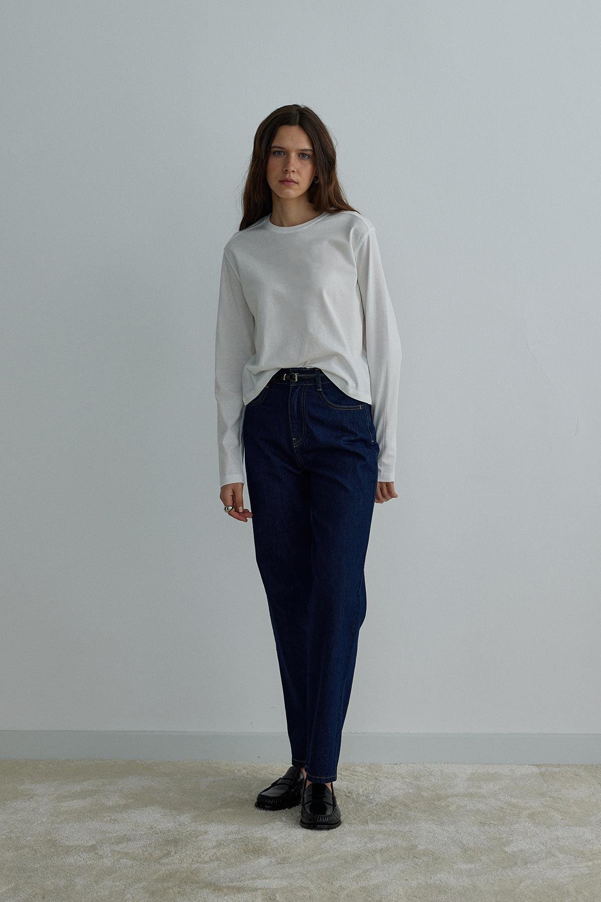 Ekru Forever Uzun Kollu Tişört