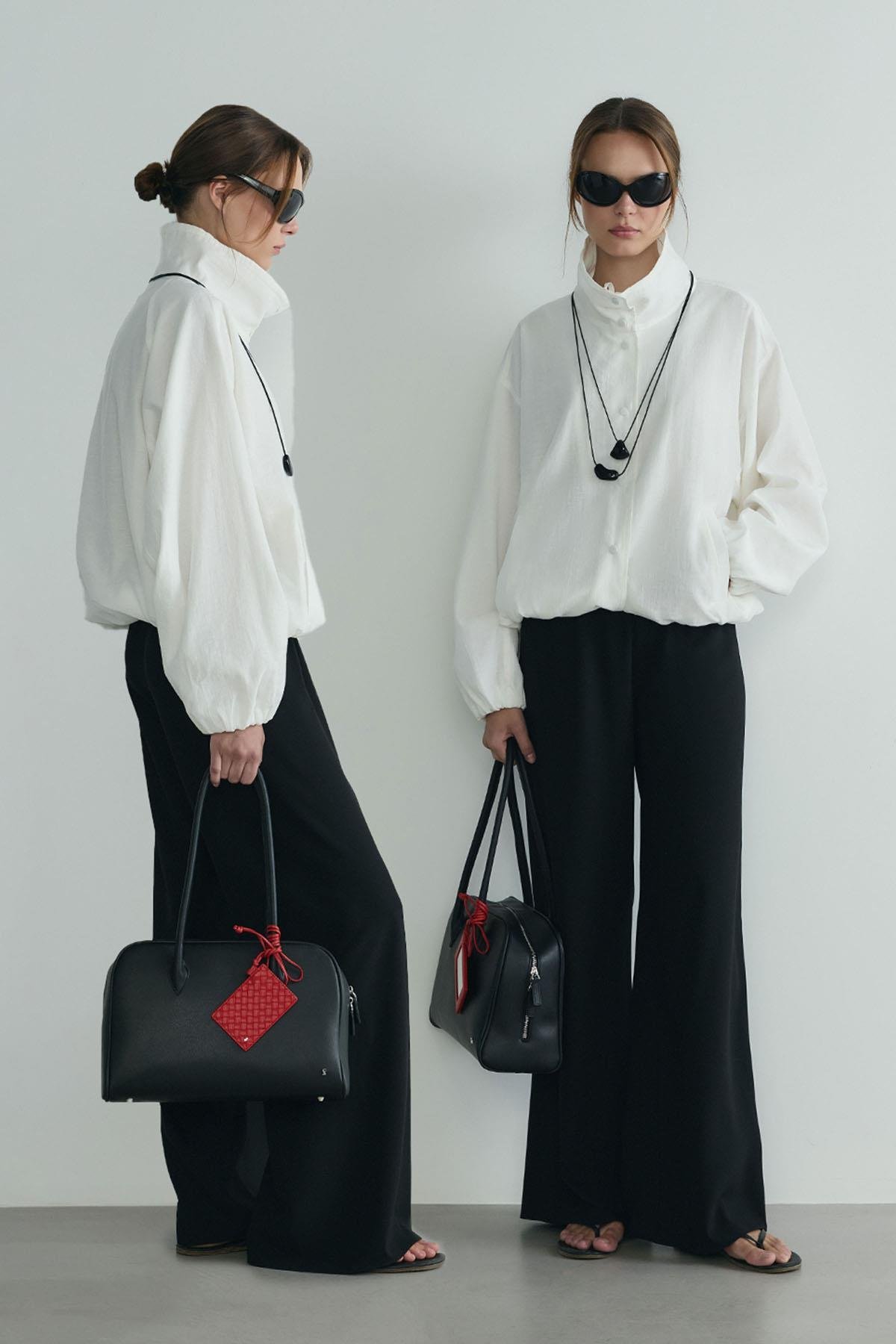 Ekru İnez Dökümlü Bomber Ceket