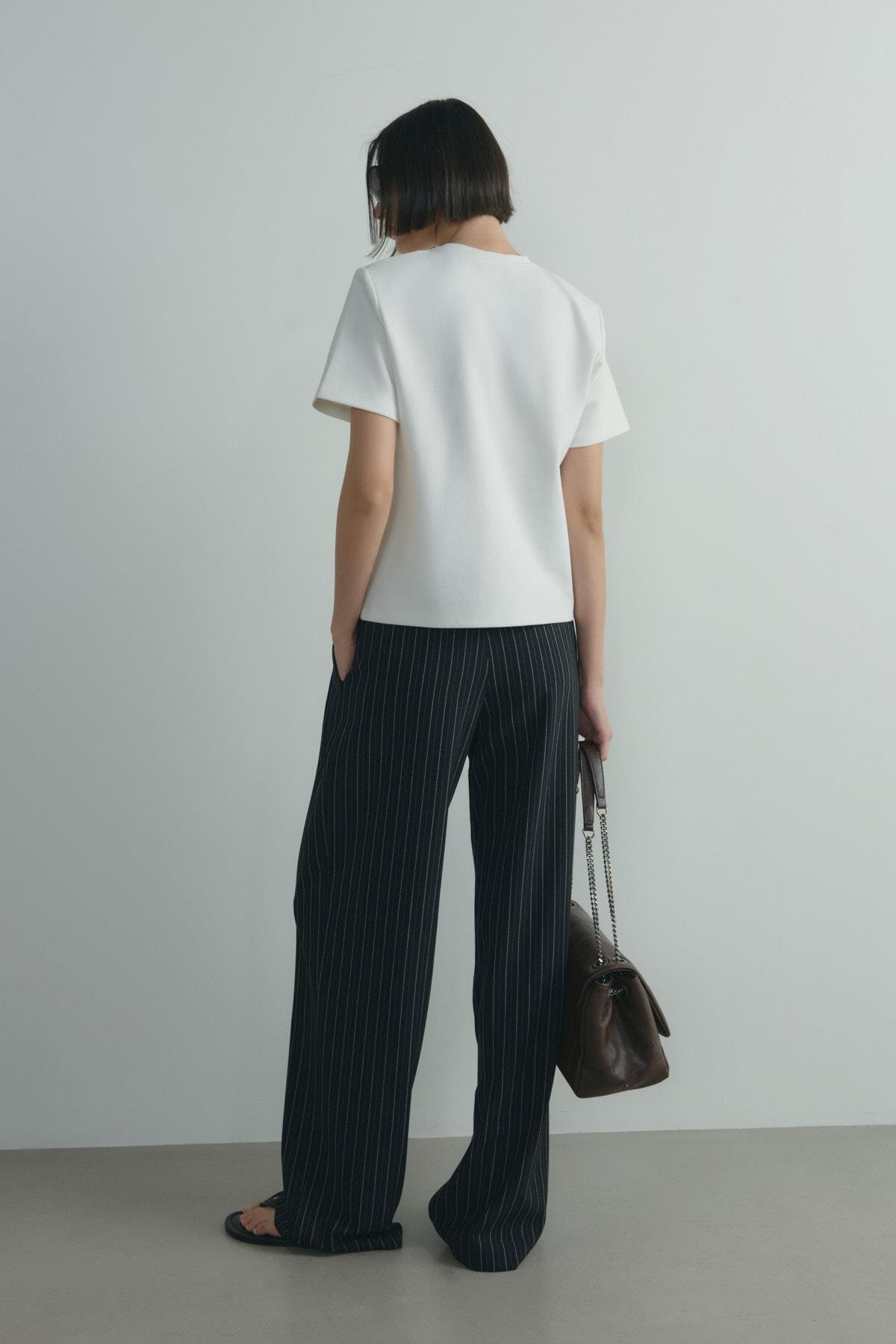 Ekru Nolan Vatkalı Tişört