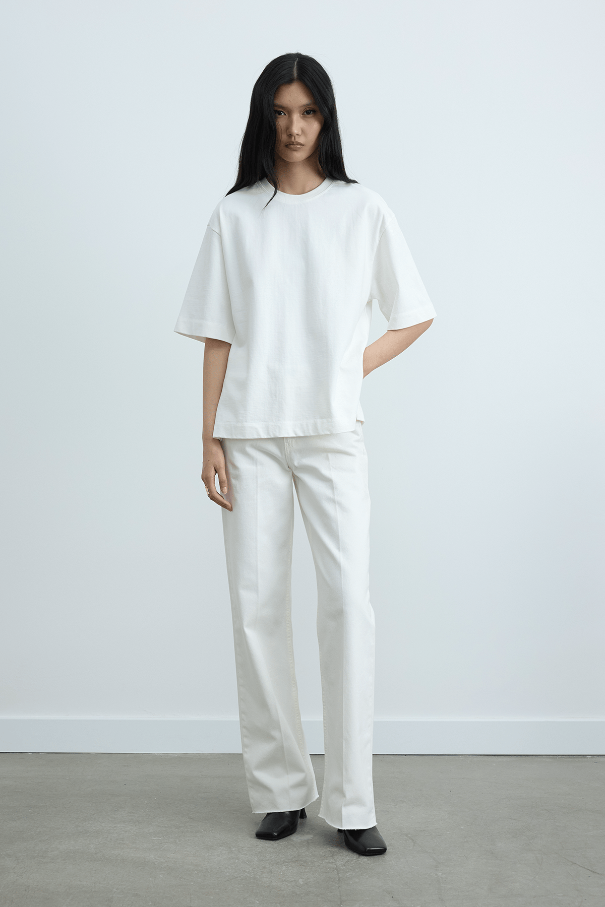 Ekru Nox Oversize Tişört