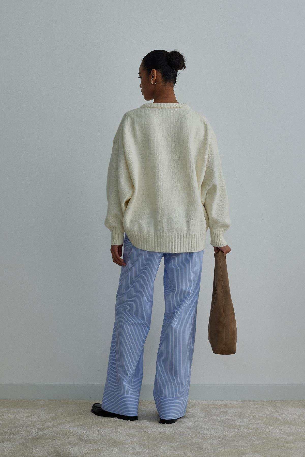 Ecru Owen Crew Neck Sweater