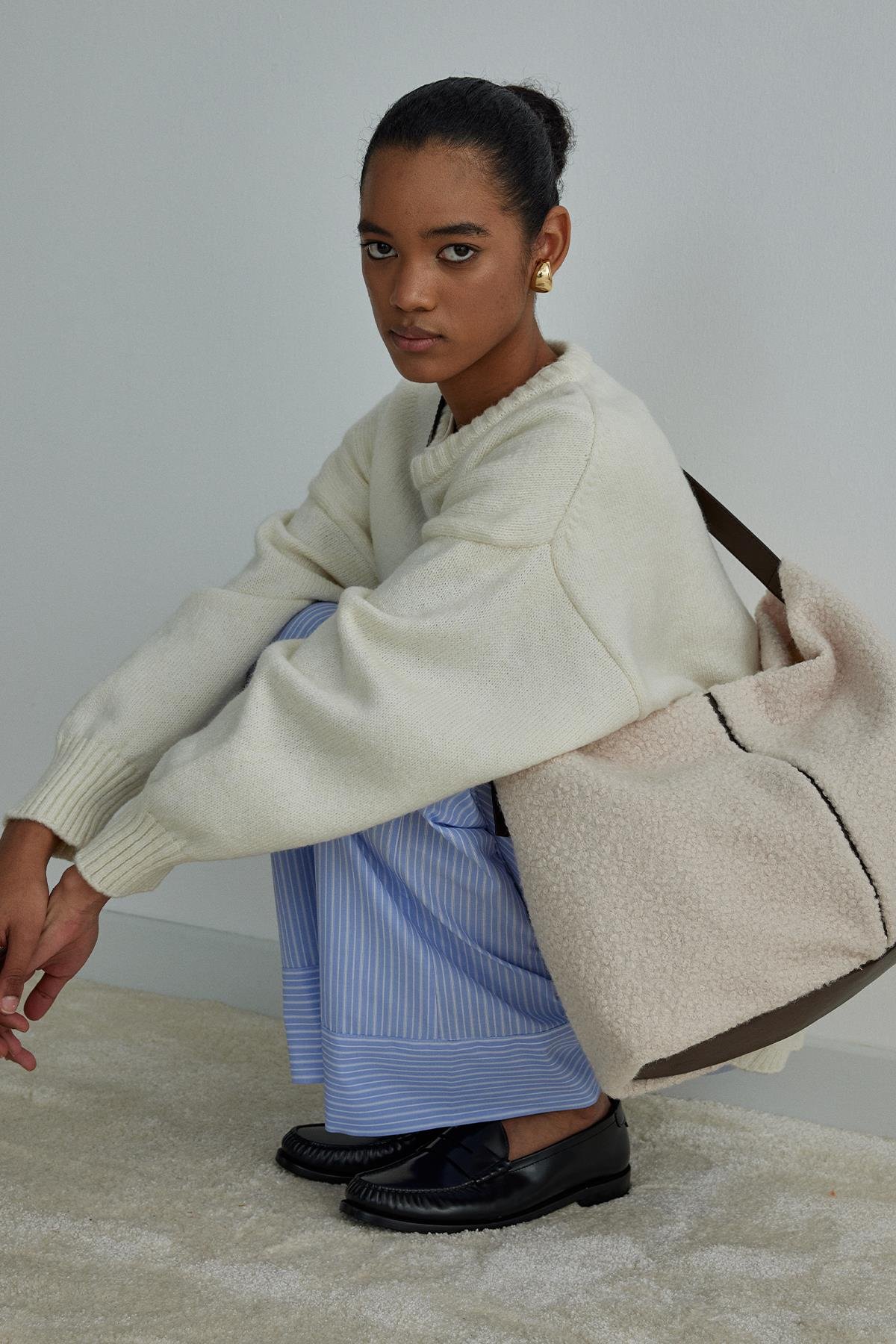 Ecru Owen Crew Neck Sweater