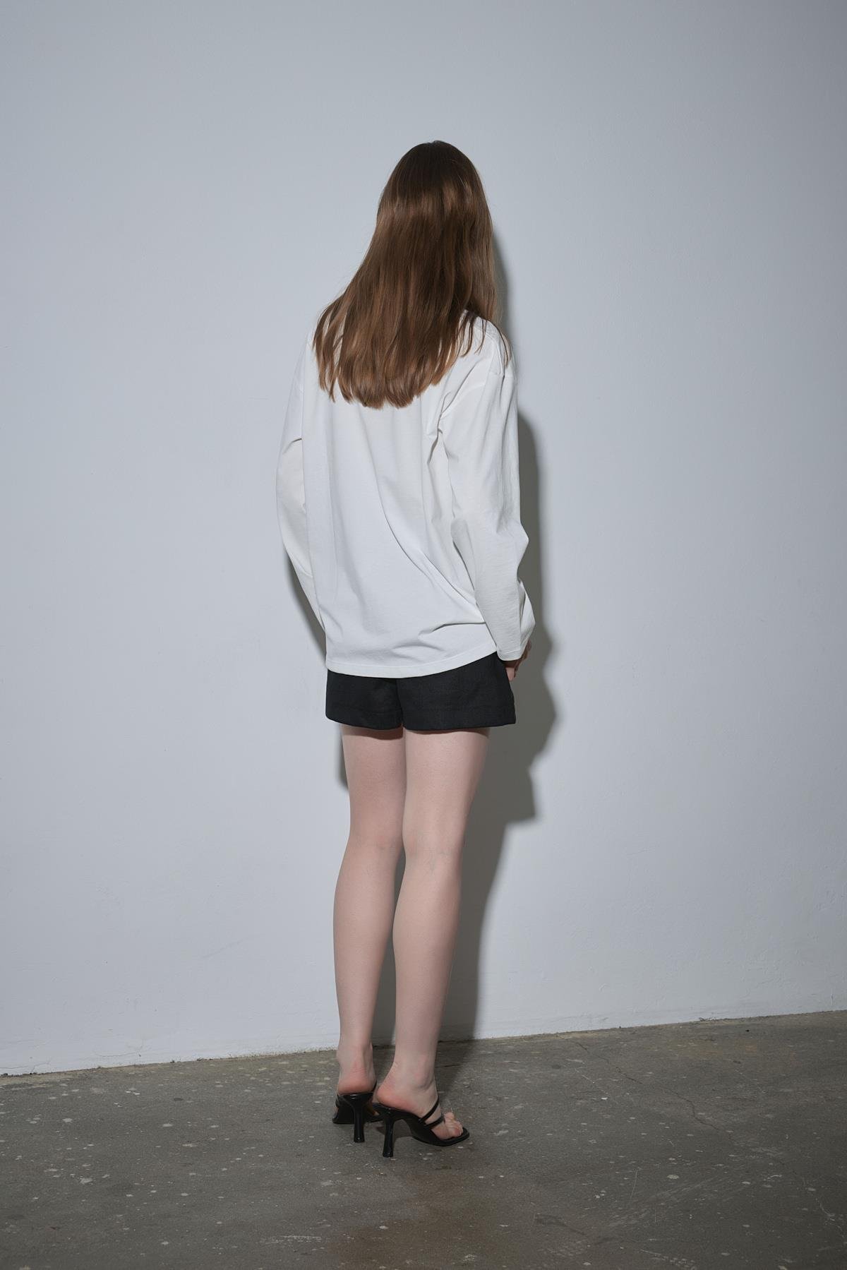 Ekru Polo Yaka Oversize Tişört