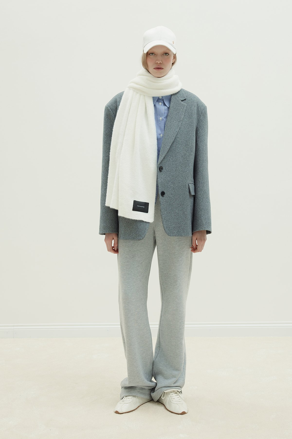 Ekru Yumuşak Dokulu Geniş Atkı