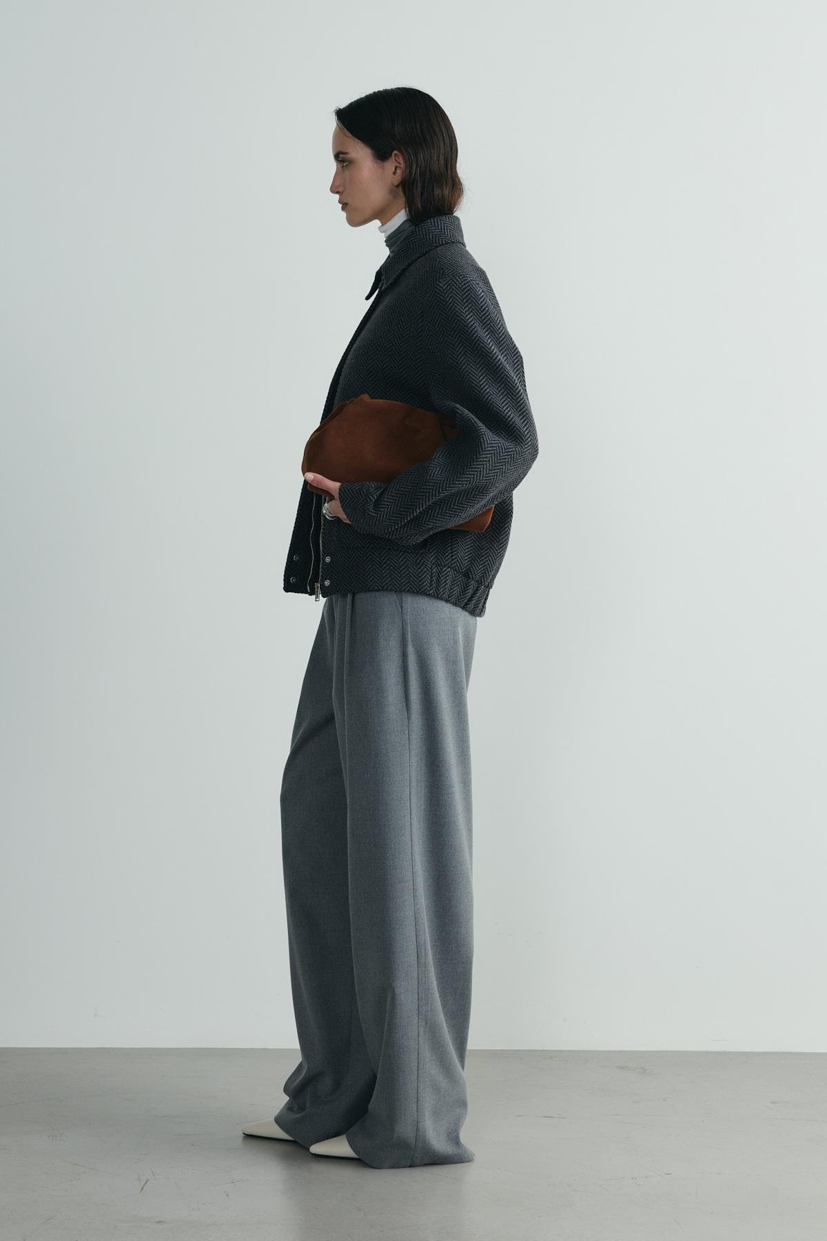 Füme Alder Kaşe Bomber Ceket