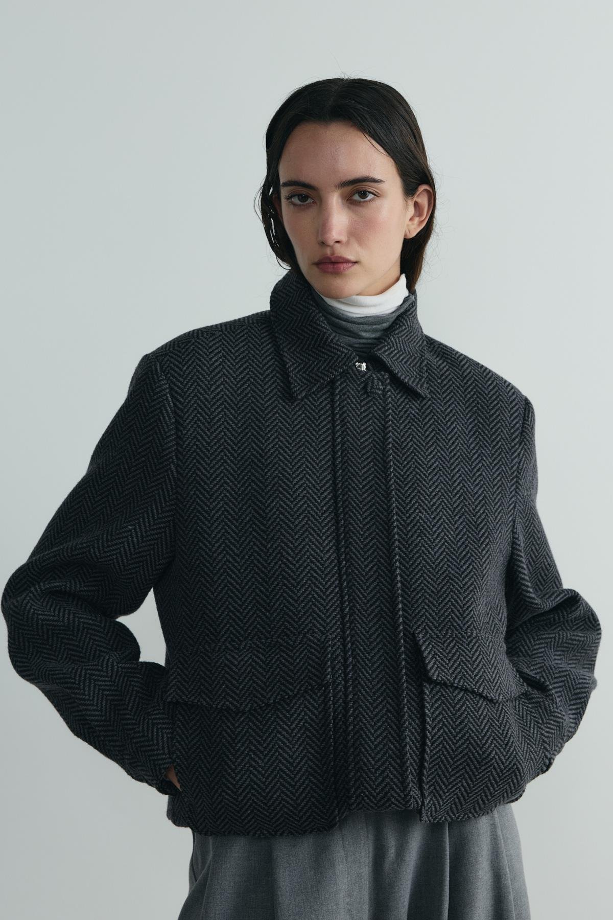 Füme Alder Kaşe Bomber Ceket